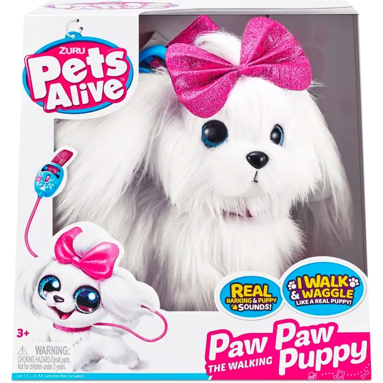 ZURU Pets Alive – Paw Paw der laufende Welpe, Kuscheltier | 04894680021372