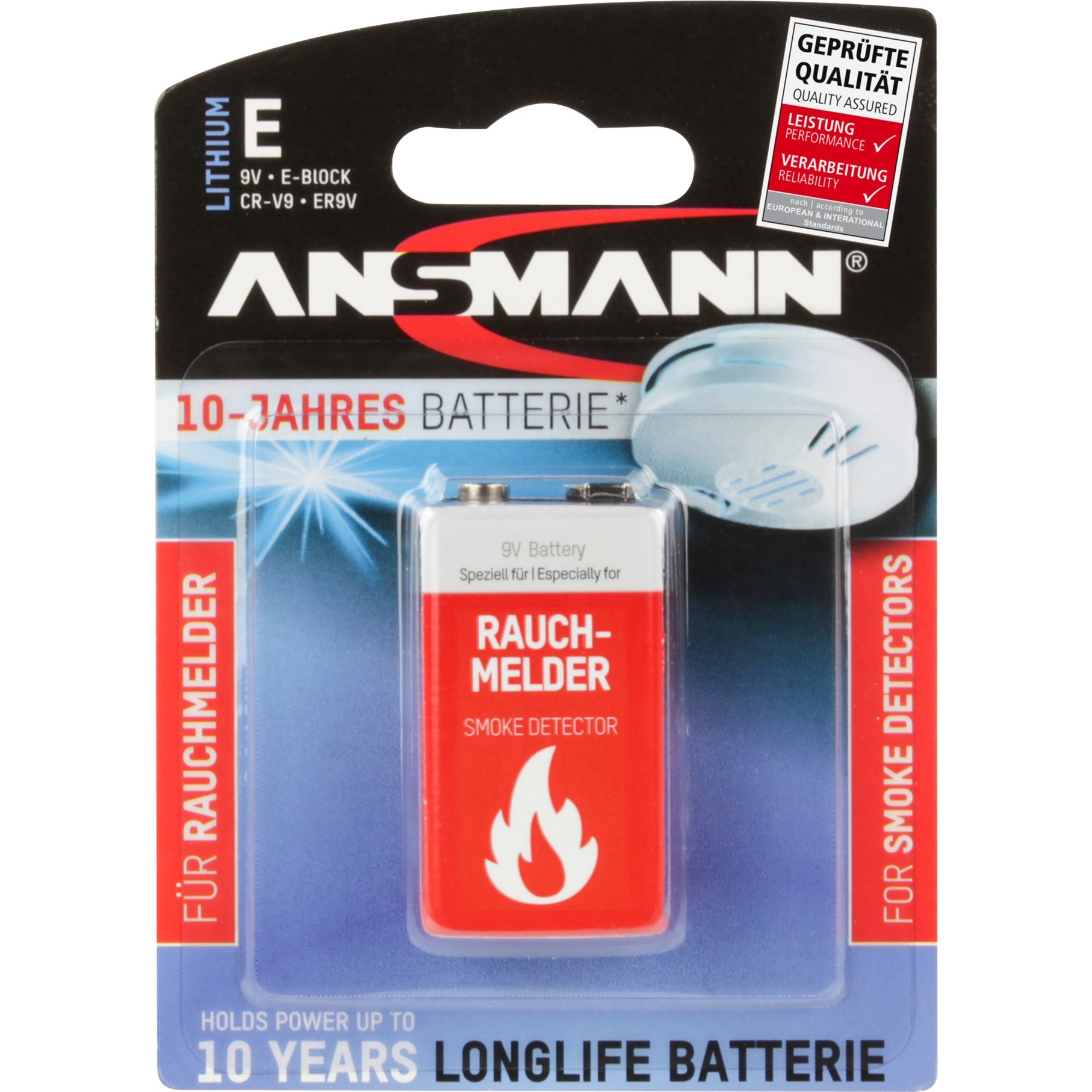 Ansmann Lithium Batterie für Rauchmelder | 04013674057474 Ansmann Lithium Batterie für Rauchmelder | 04013674057474