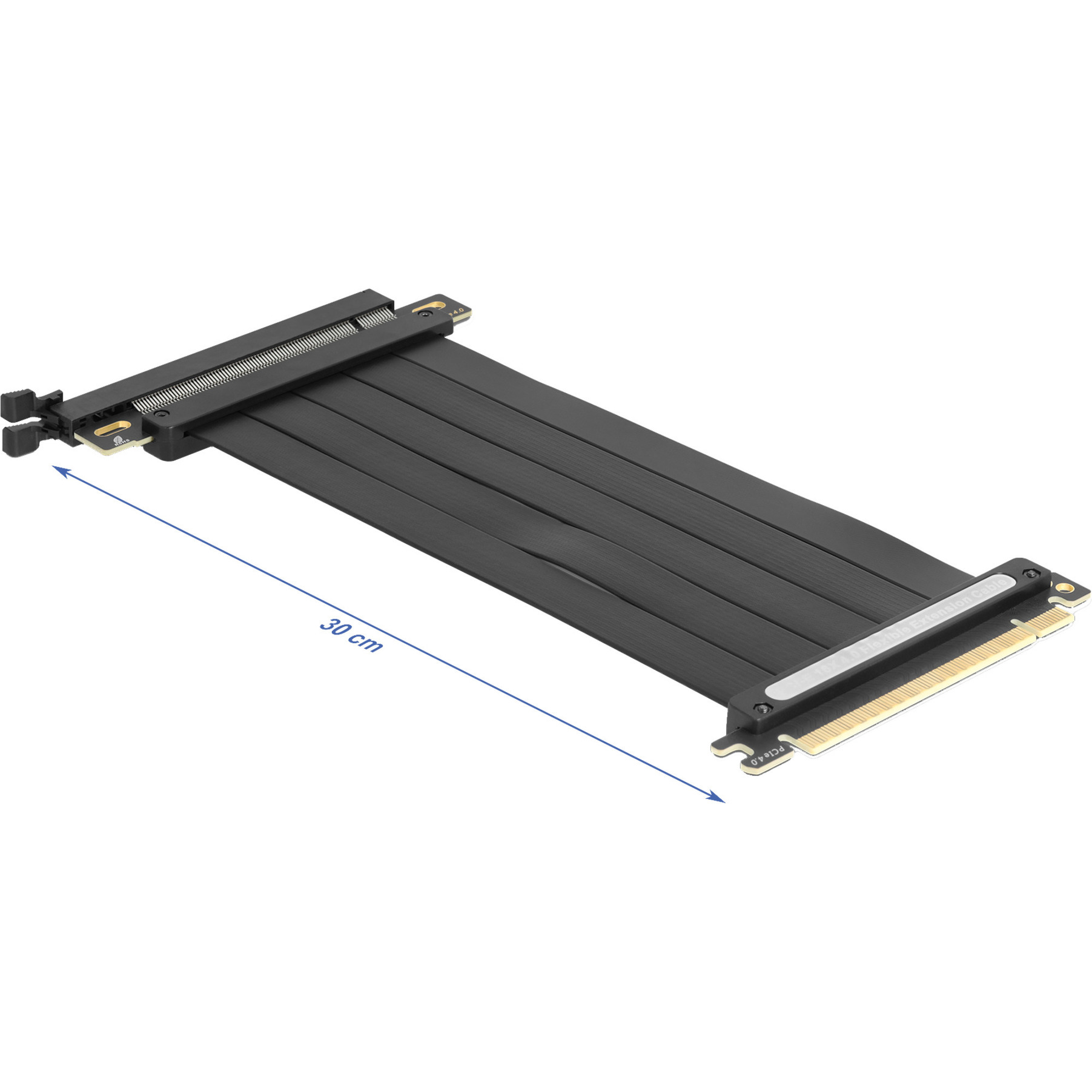 Riser Karte PCI Express 4.0 x16 Stecker zu x16 Slot mit Kabel 30 cm, Riser Card
