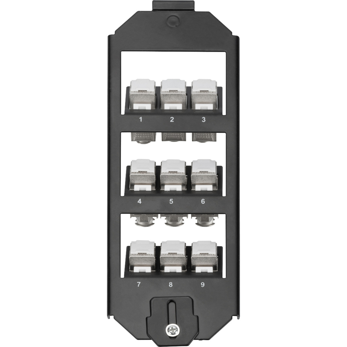 Bodentankhalter für Keystone Module, 3-fach, Einbaurahmen