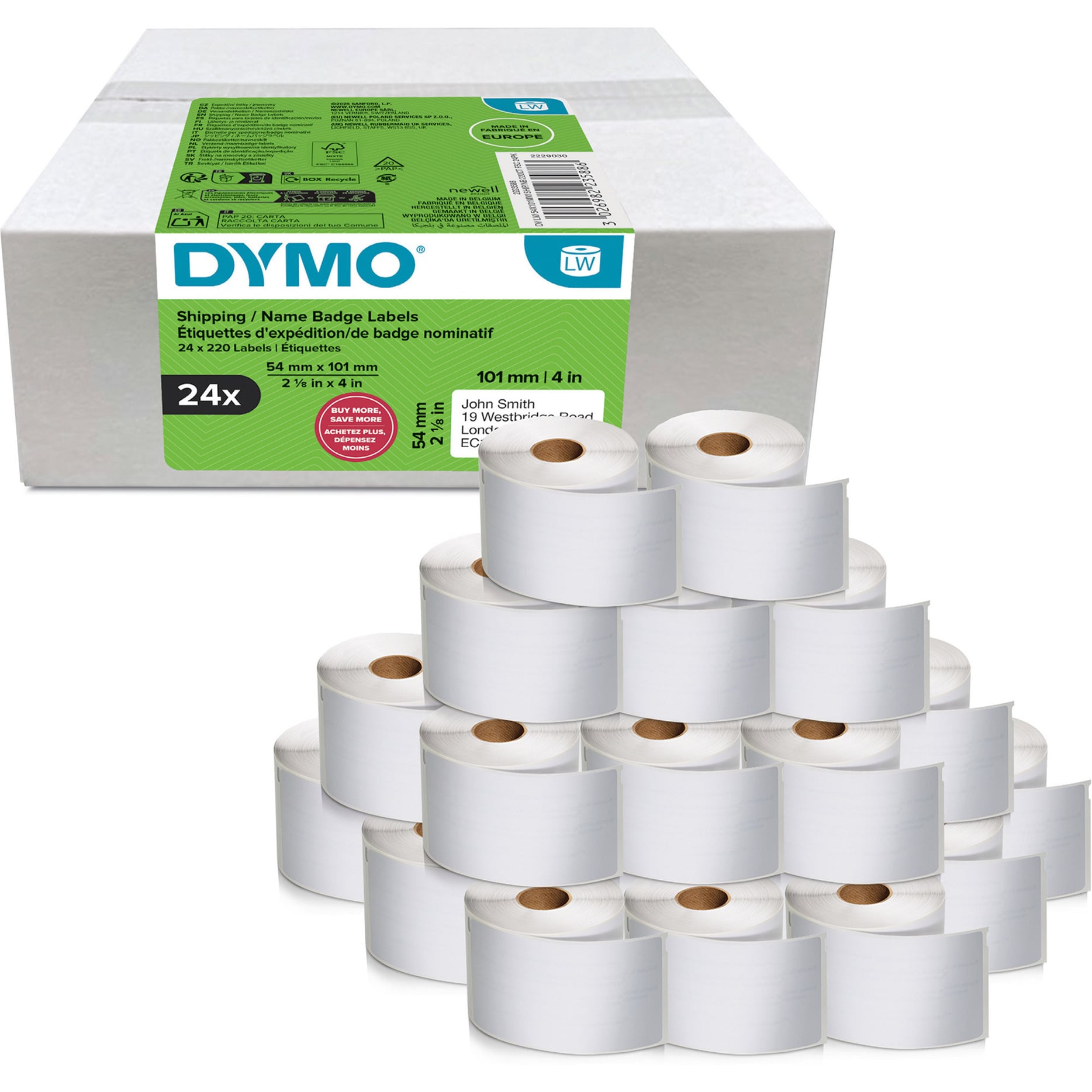 LabelWriter ORIGINAL Versand-/Namensschild-Etiketten Vorteilspack, 54 x 101 mm