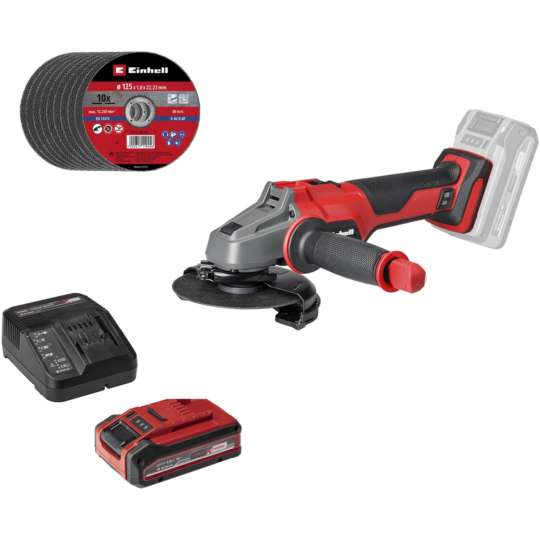 Professional Akku-Winkelschleifer AXXIO 18/125, 18Volt