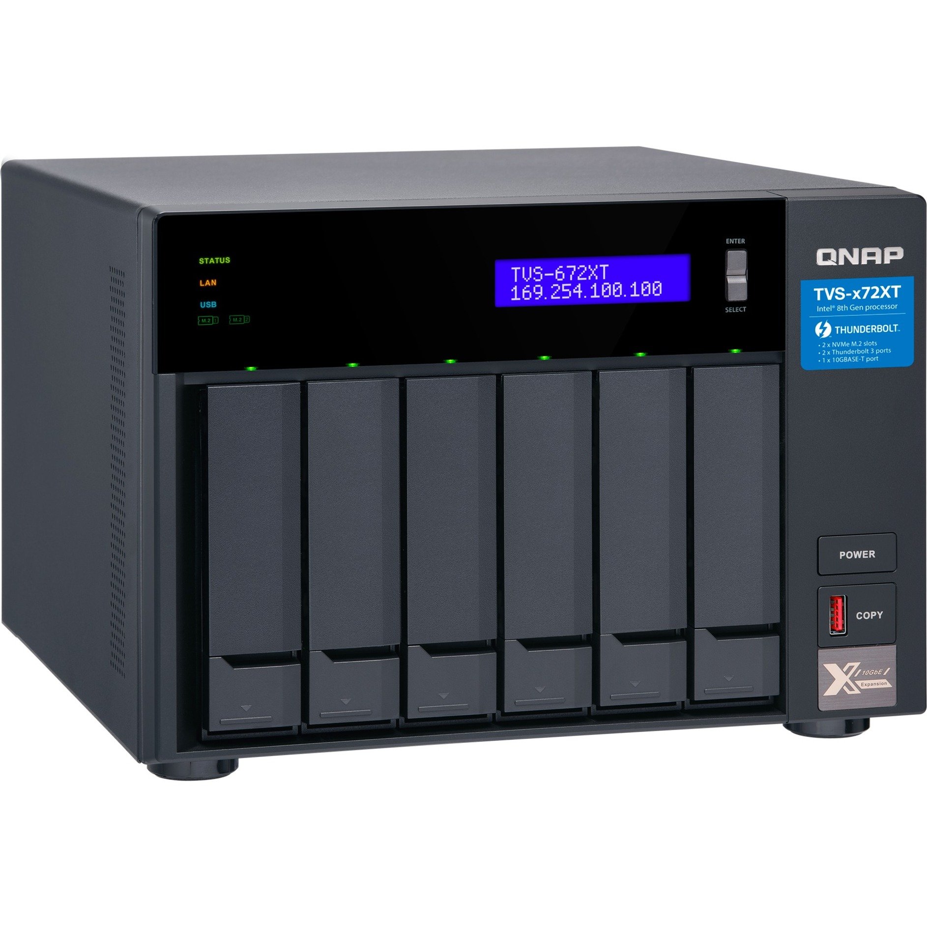 QNAP TVS-672XT-i3-8G, NAS | 04713213514535 QNAP TVS-672XT-i3-8G, NAS | 04713213514535