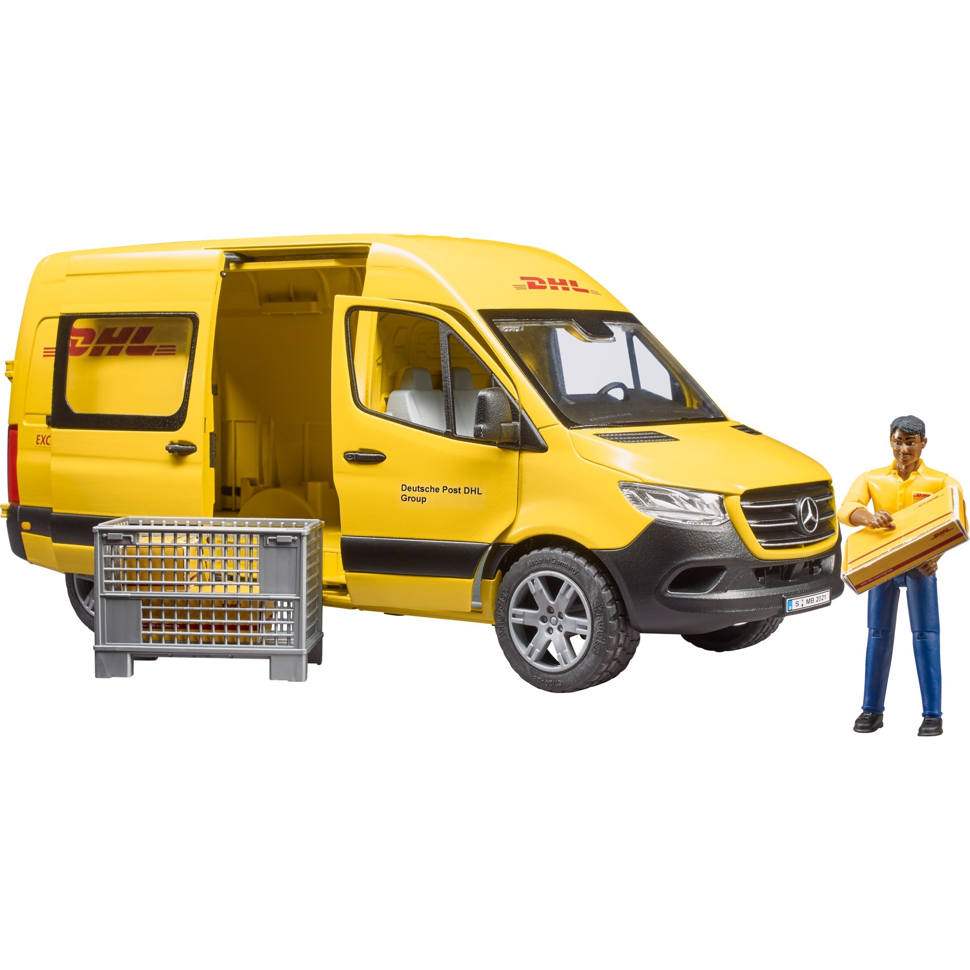 MB Sprinter DHL mit Fahrer, Modellfahrzeug