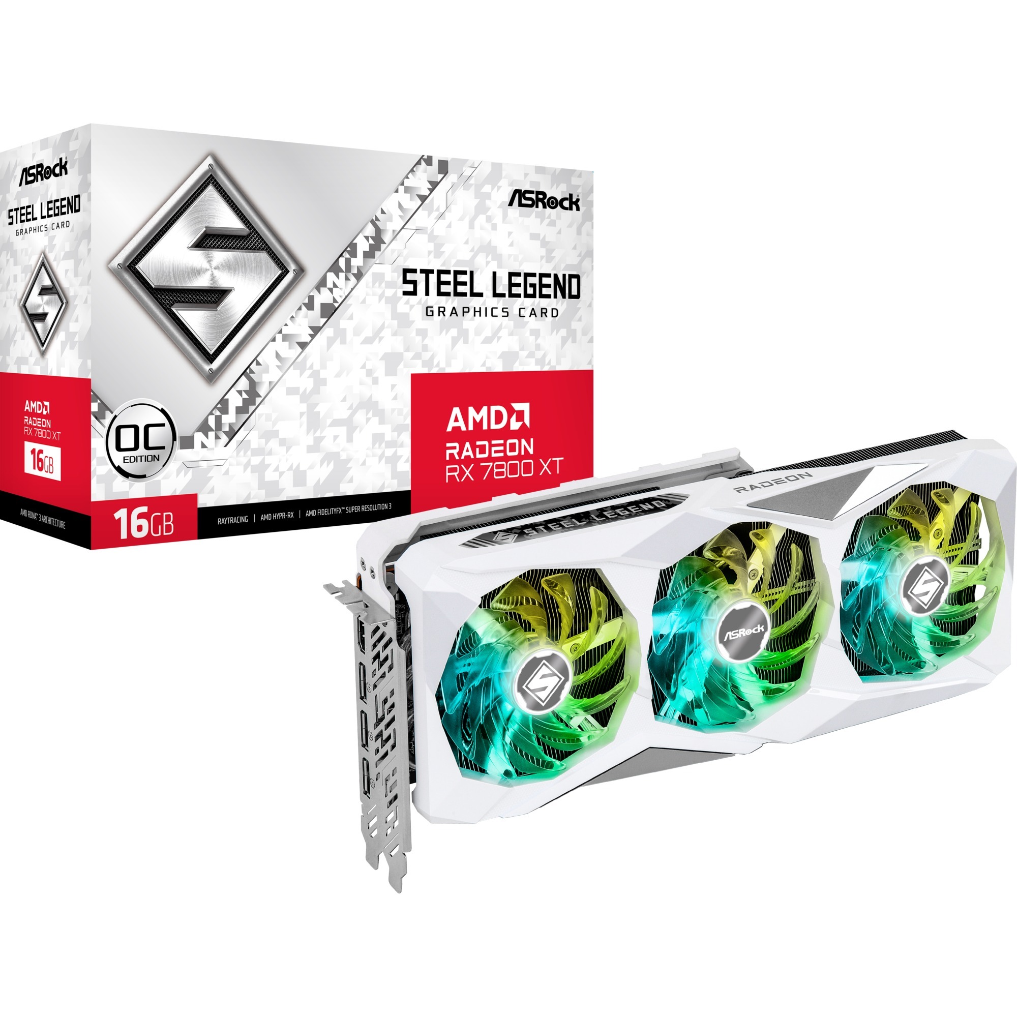 ASRock Radeon RX 7800 XT Steel Legend 16GB OC, Grafikkarte | 04710483943676 ASRock Radeon RX 7800 XT Steel Legend 16GB OC, Grafikkarte | 04710483943676