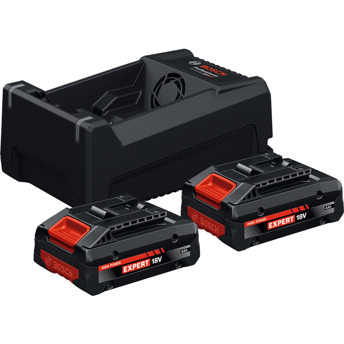 EXPERT Starter-Set 2x EXBA 18V-40 + Dual-Voltage-Ladegerät GAL 12V/18V-80