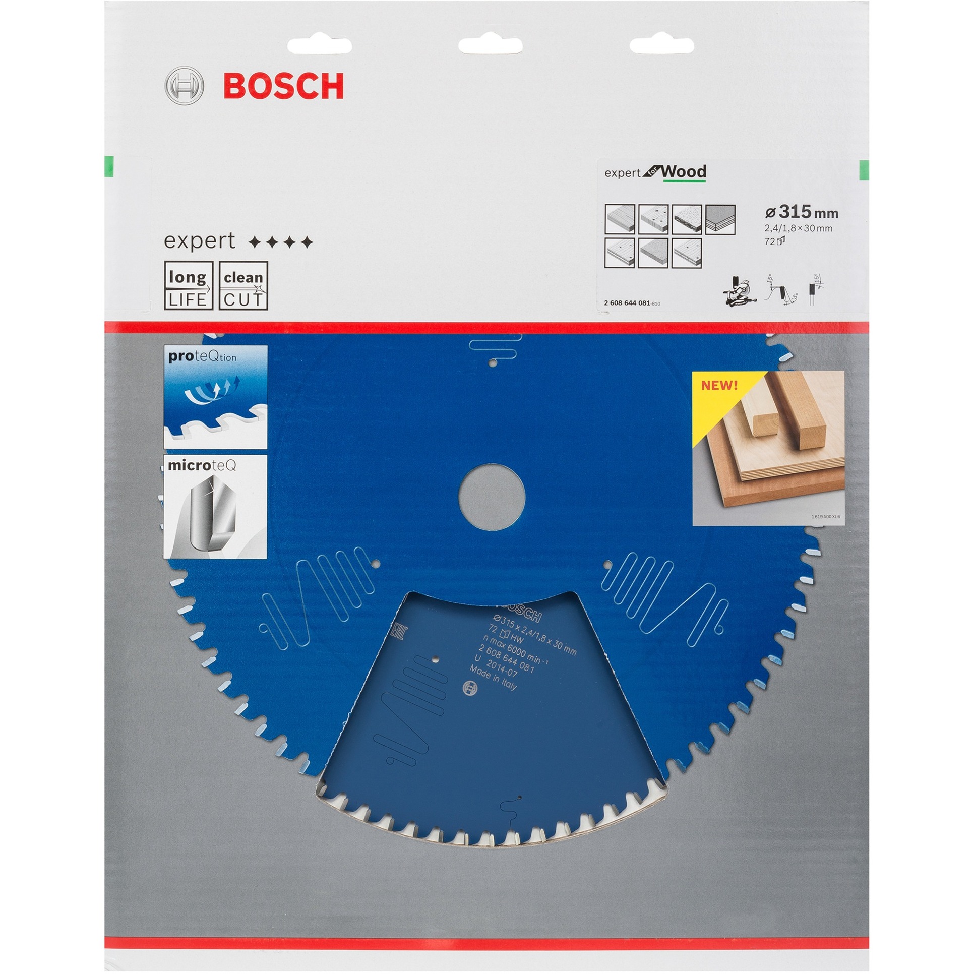 EXPERT Wood Kreissägeblatt, Ø 315mm, 72Z