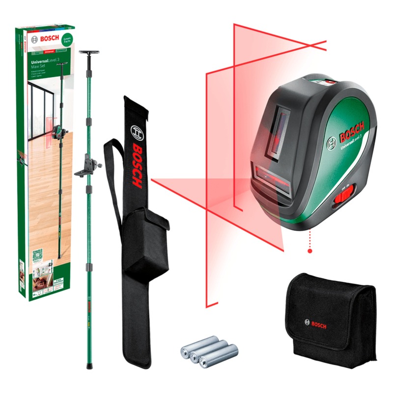 Bosch Kreuzlinienlaser UniversalLevel 3 Maxi-Set | 04059952647975 Bosch Kreuzlinienlaser UniversalLevel 3 Maxi-Set | 04059952647975