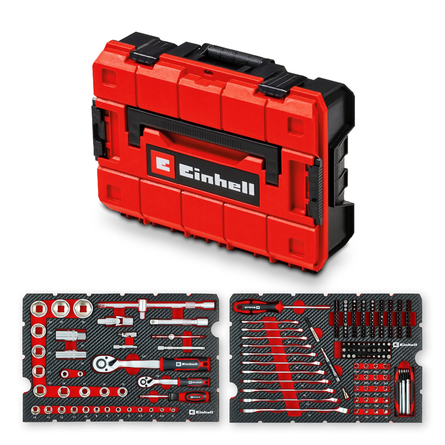 E-Case Werkzeugkoffer Mechanik, 201-teilig, Werkzeug-Set