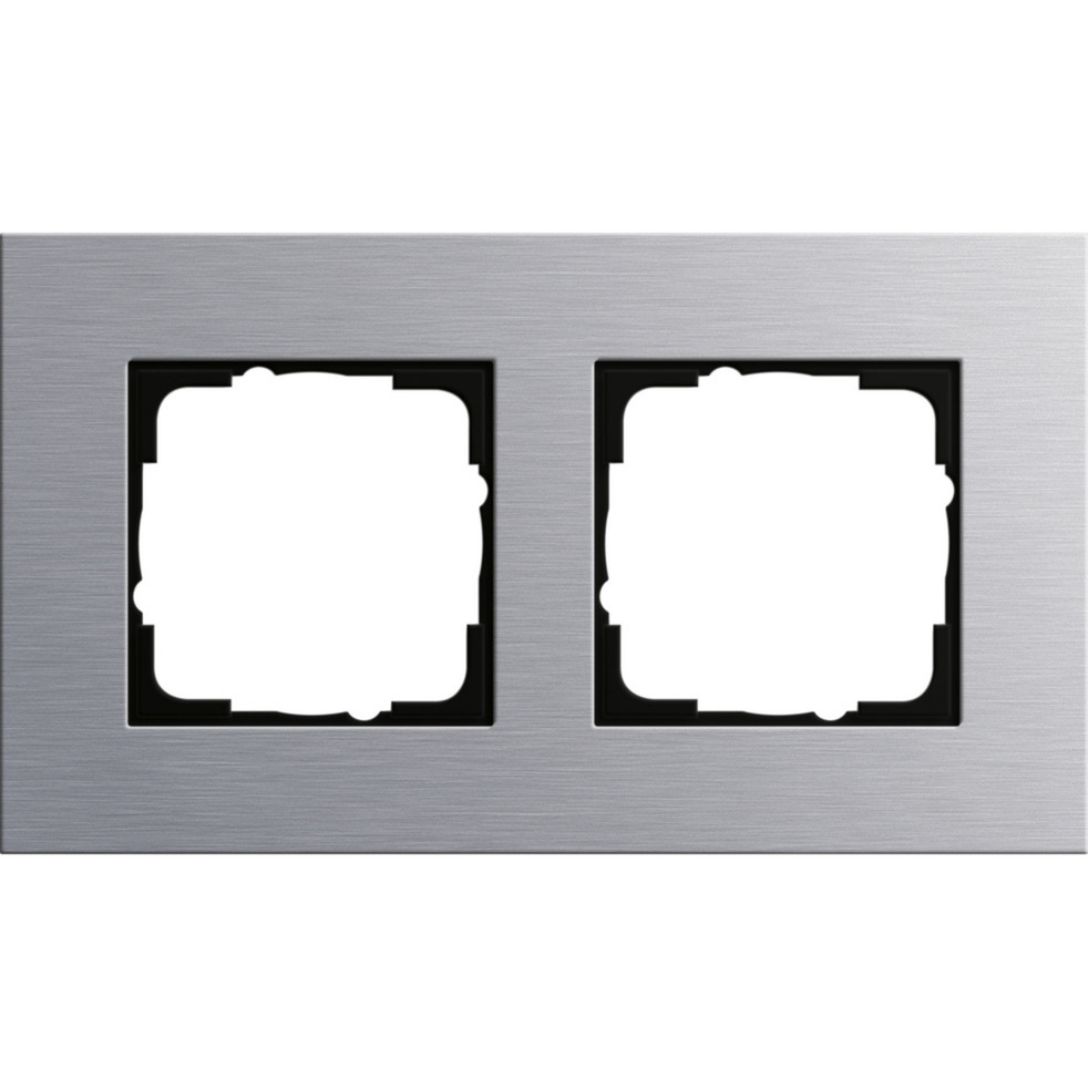 Abdeckrahmen zwei fach Aluminium eloxiert