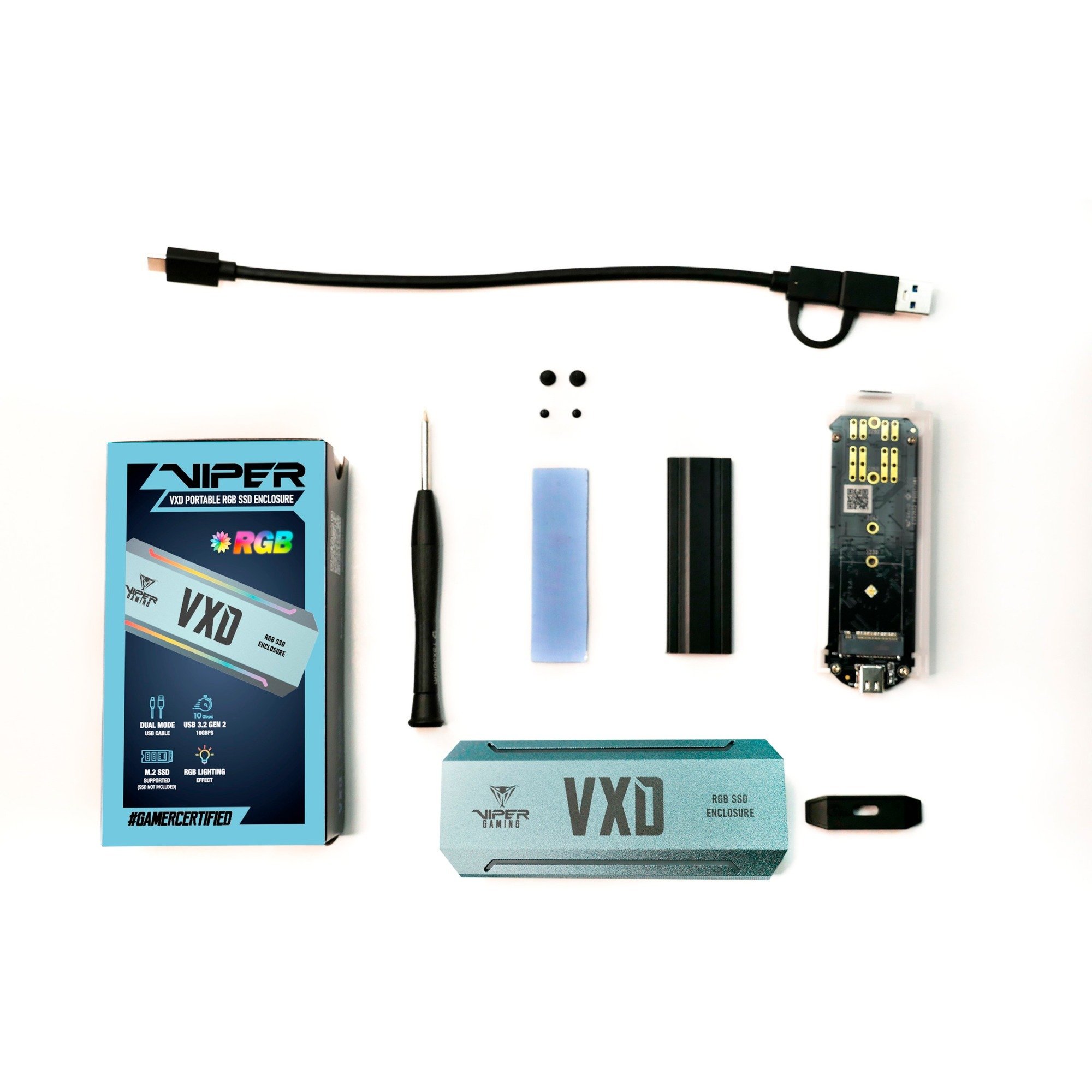 Patriot VXD M.2 PCIe RGB SSD Enclosure, Laufwerksgehäuse | 04711378423532 Patriot VXD M.2 PCIe RGB SSD Enclosure, Laufwerksgehäuse | 04711378423532