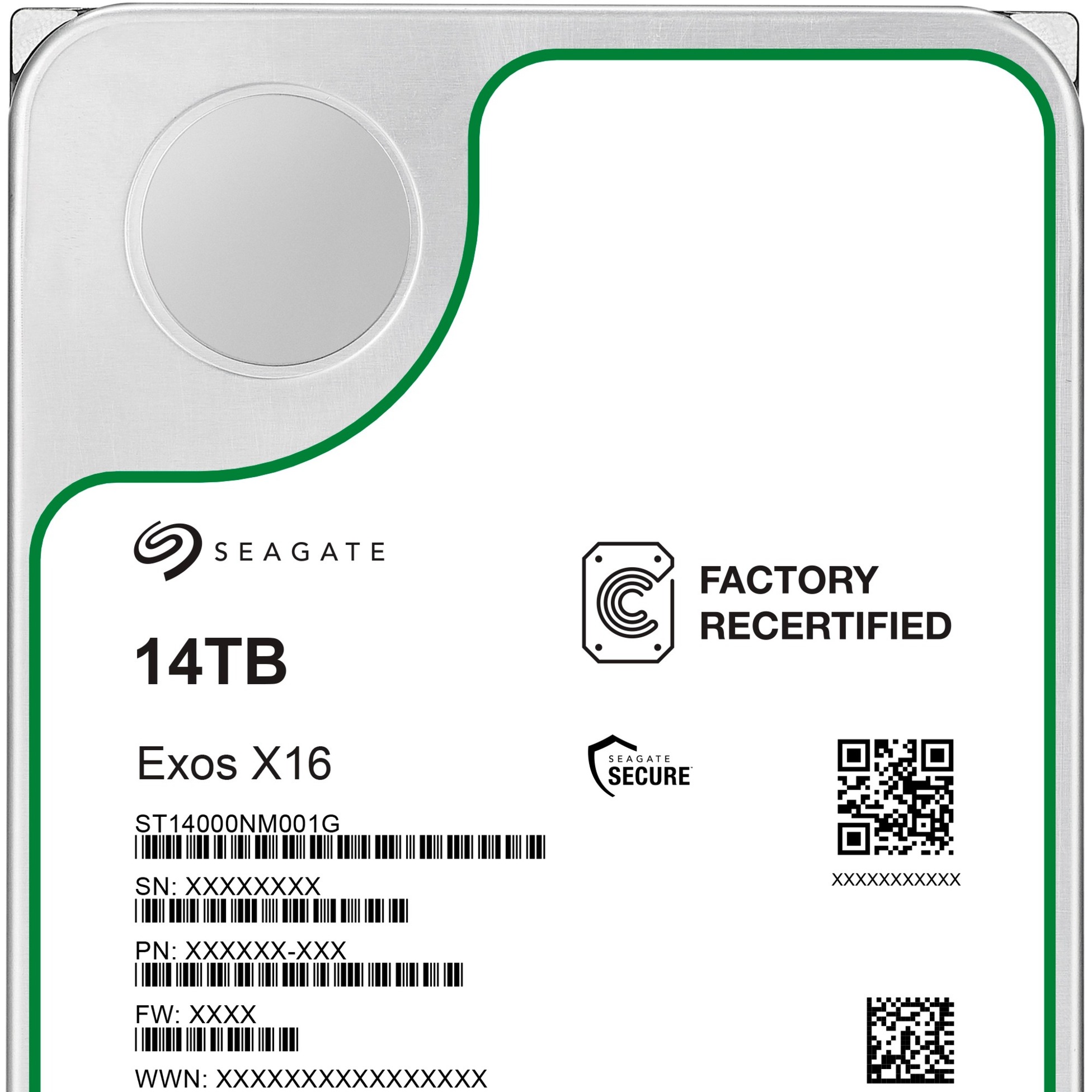 Disque Dur Seagate Exos X16 12To - HDD 3.5" SATA 6Gb/s 7200RPM 256MB Cache