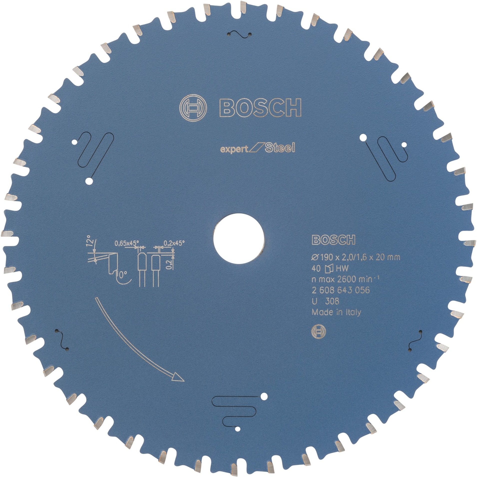 EXPERT Steel Kreissägeblatt, Ø 190mm, 40Z