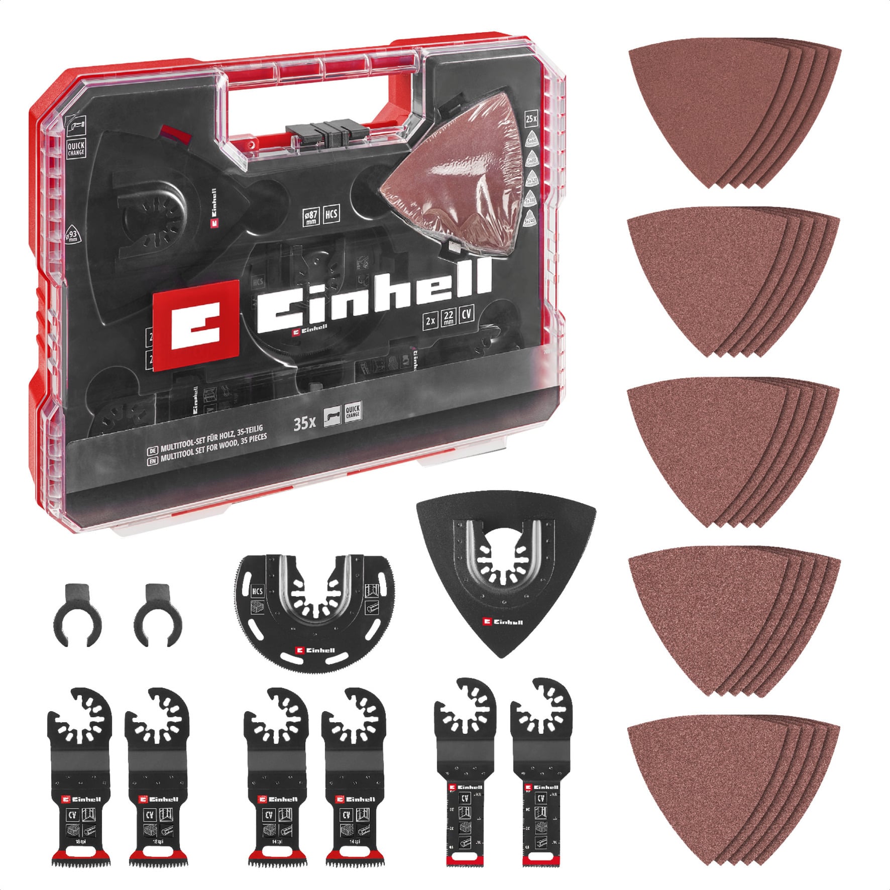 Multitool-Set 35-teilig, in XL-PLUS-CASE, Sägeblatt-Satz