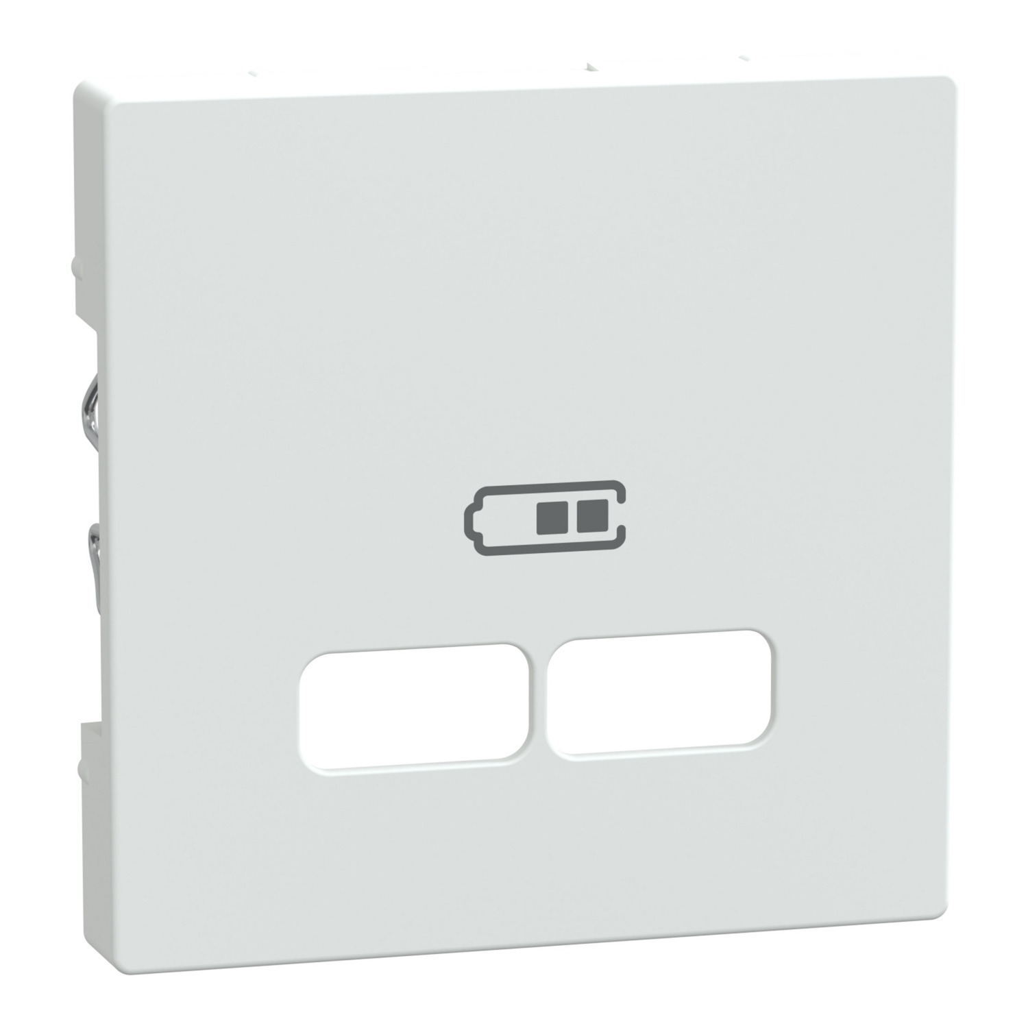 Zentralplatte polarweiß glänzend für USB Ladestation Einsatz Typ MEG4367-0319