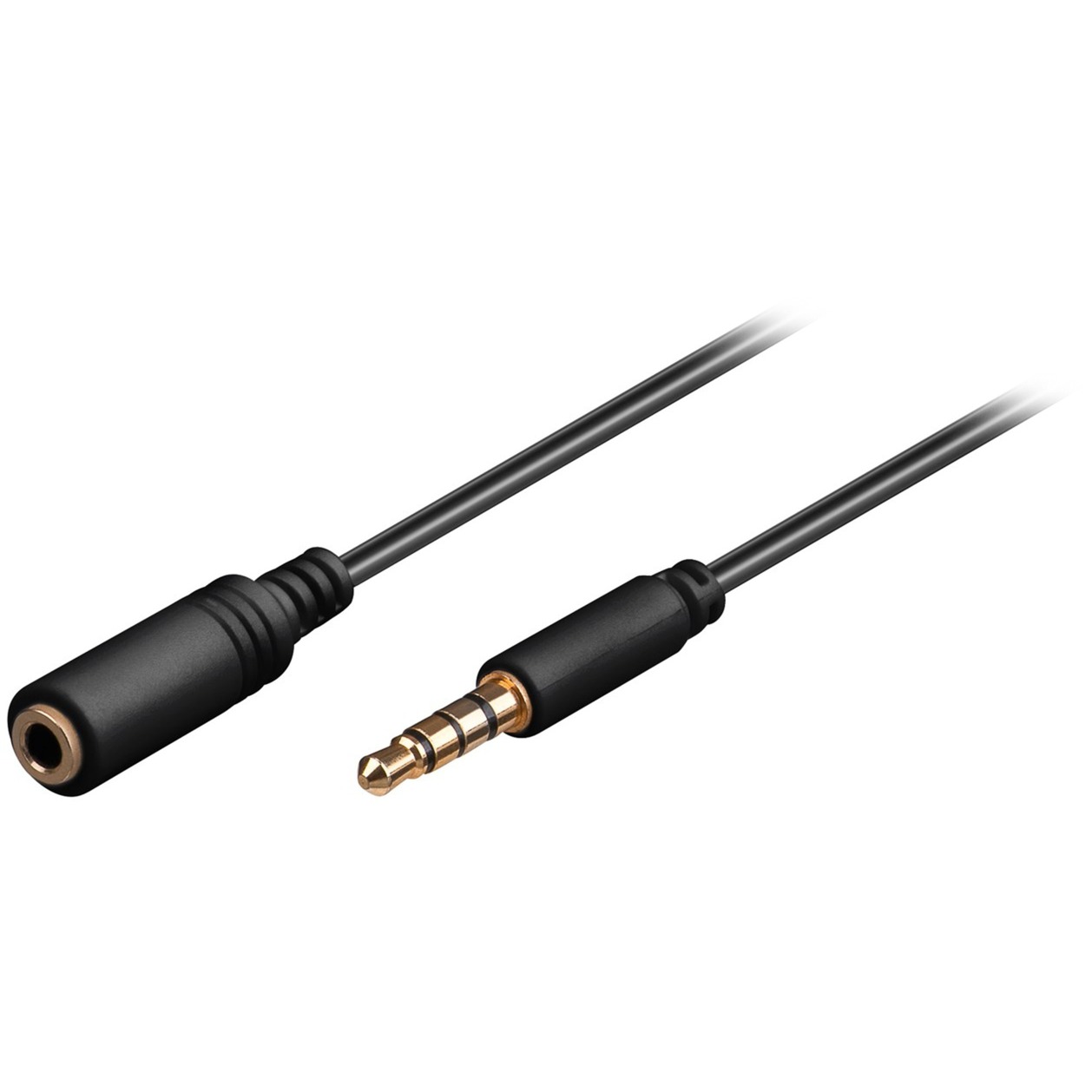 Kopfhörer- und Audio Verlängerungskabel AUX > 3,5mm 4 Pin slim