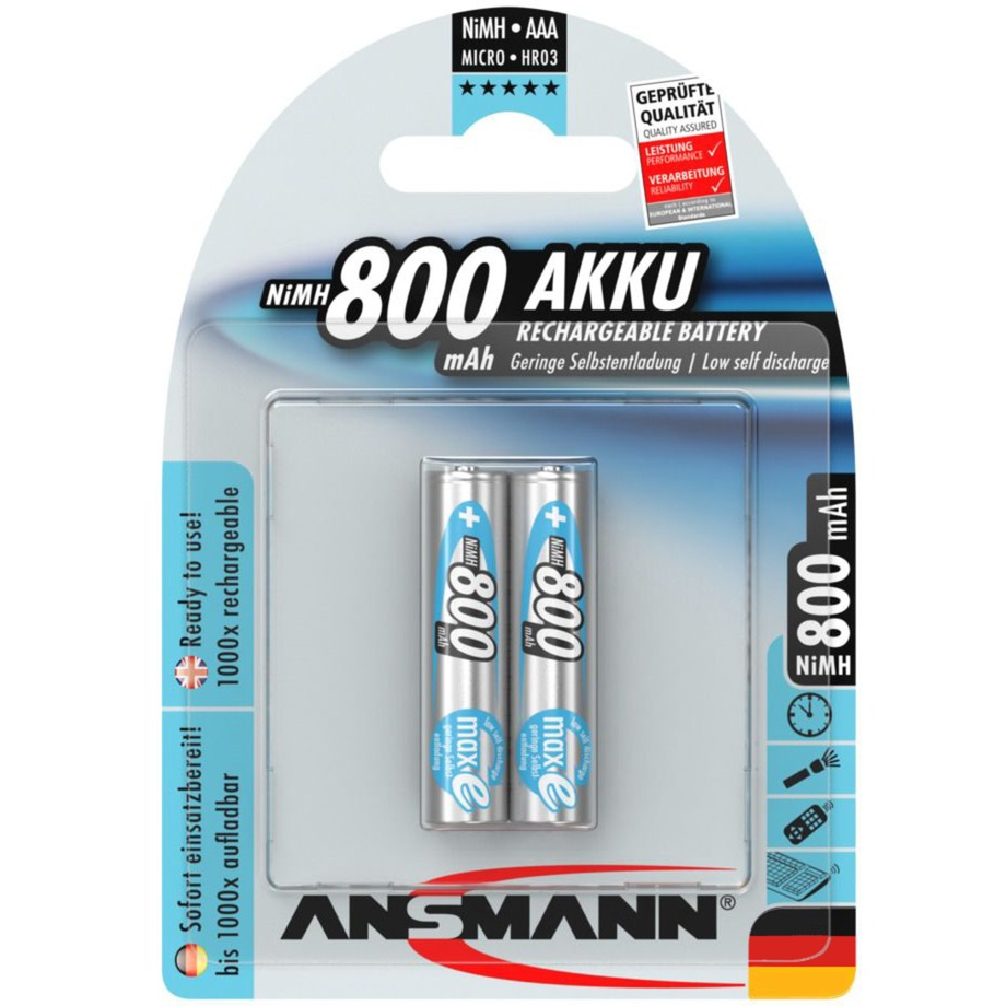 Ansmann maxE 800mAh NiMh, Akku | 04013674309825 Ansmann maxE 800mAh NiMh, Akku | 04013674309825