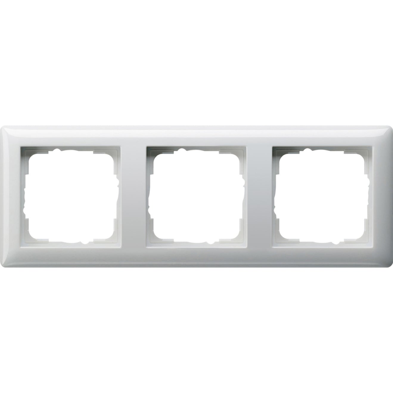 Abdeckrahmen dreifach reinweiß glänzend bruchsicher Standard 55 Typ 021303