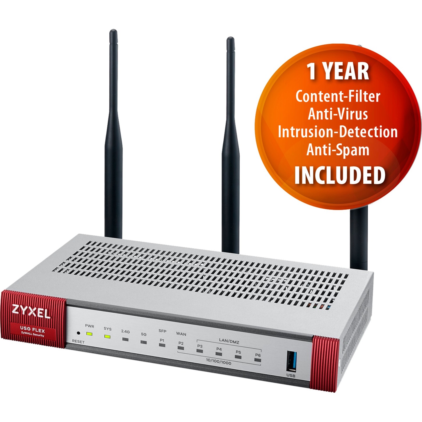 Zyxel USG FLEX 100W UTM Bundle, Firewall | 04718937614783 Zyxel USG FLEX 100W UTM Bundle, Firewall | 04718937614783