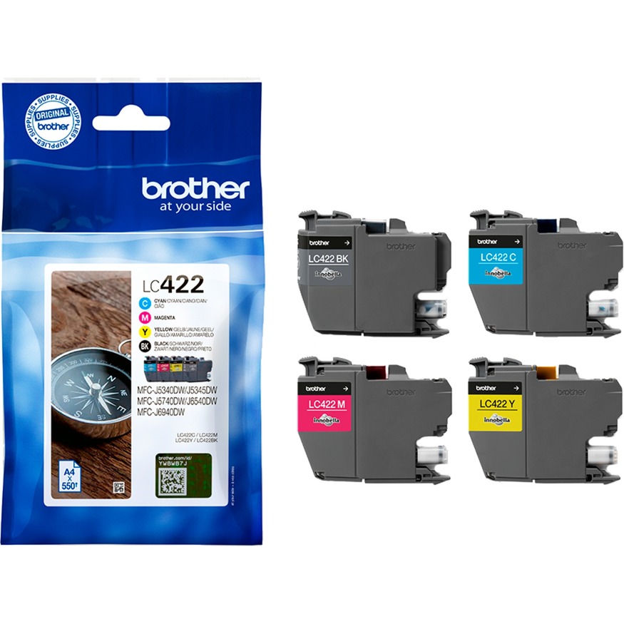 Brother Brother Tintenpatronen LC-422VAL Multipack (je 1x BK/M/C/Y)