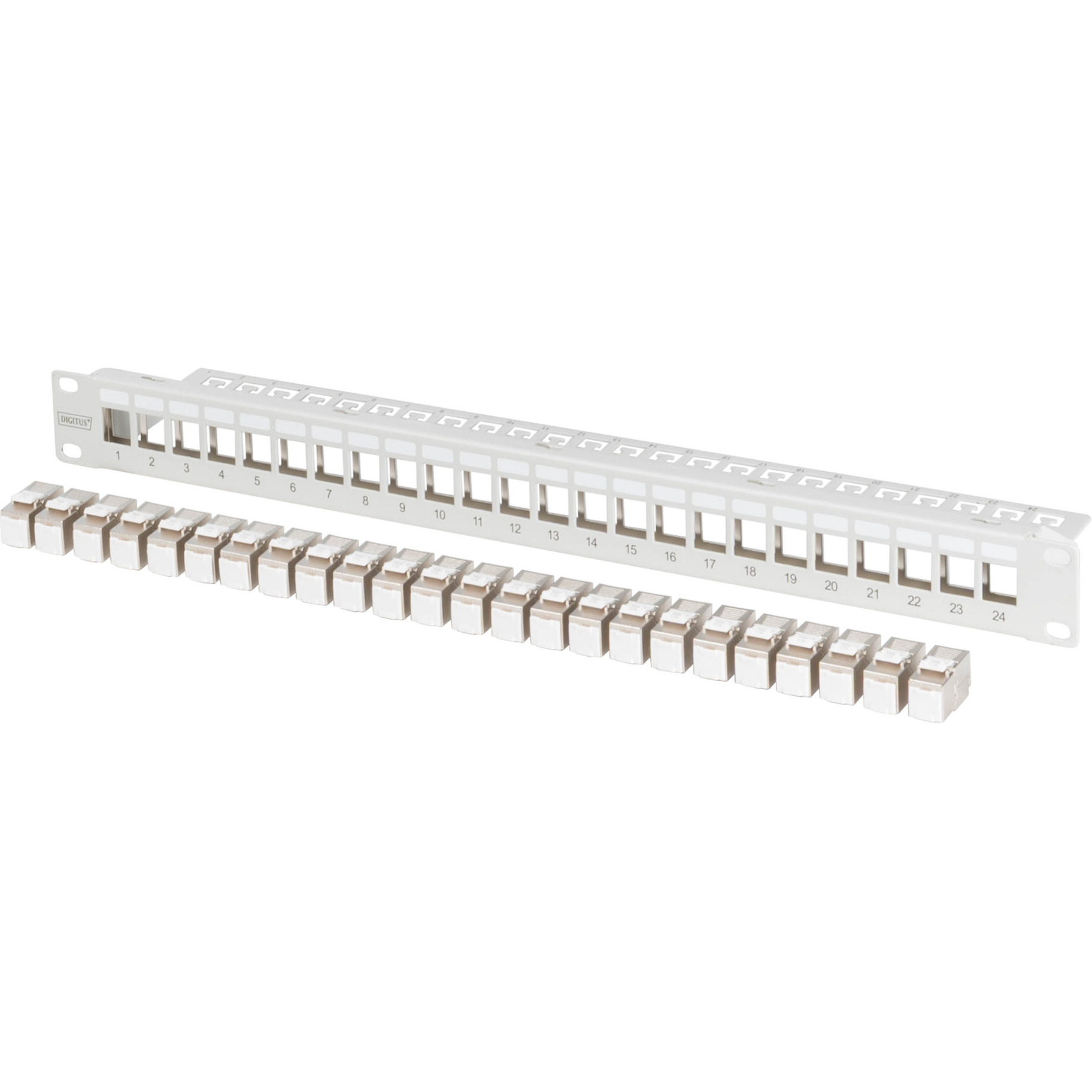 Modulares Patchpanel, 24-Port, bestückt mit 24x DN-93615