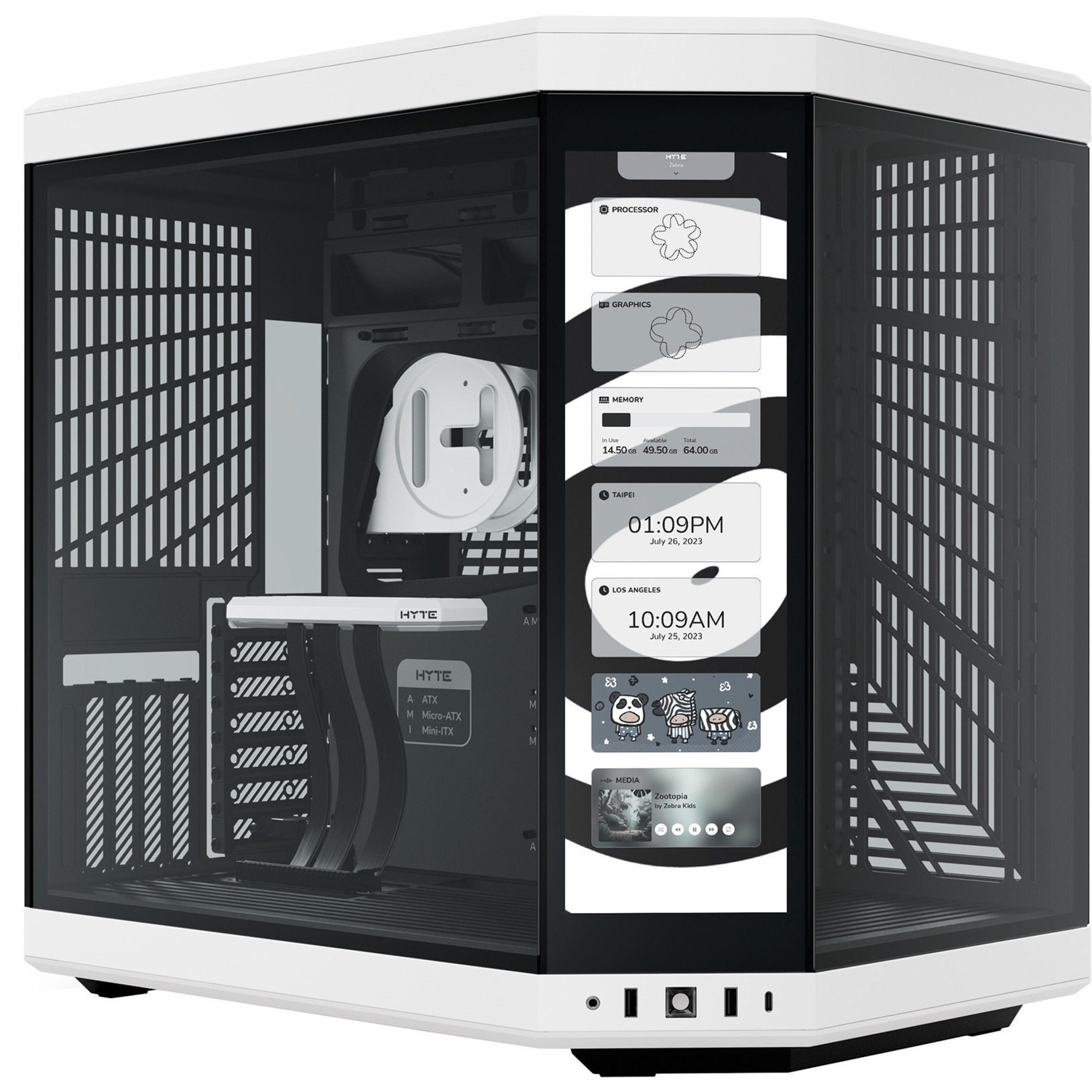 HYTE Y70 Touch White, Tower-Gehäuse | 01220000350618