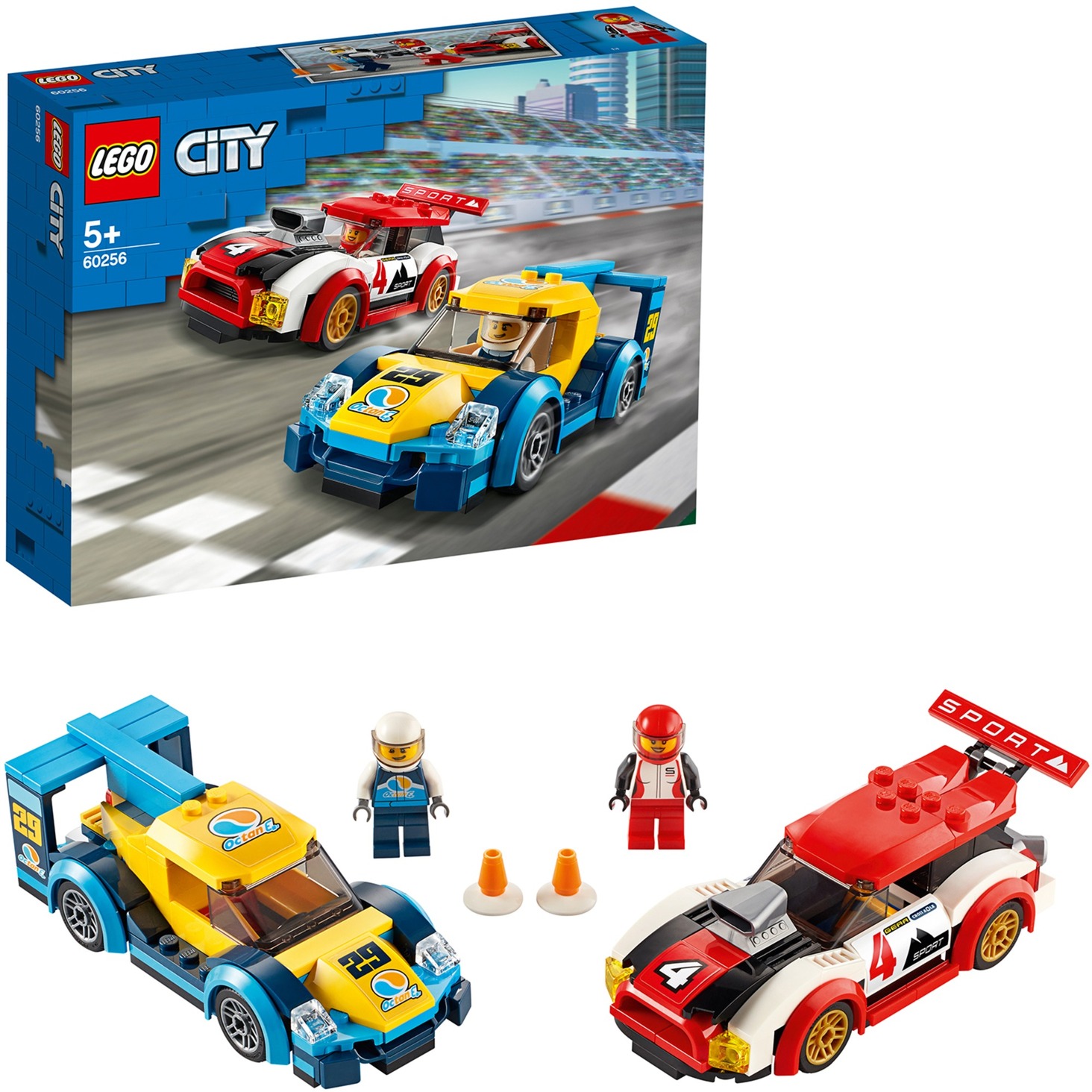 Lego 60256 City Rennwagen-Duell, Konstruktionsspielzeug | 05702016617900