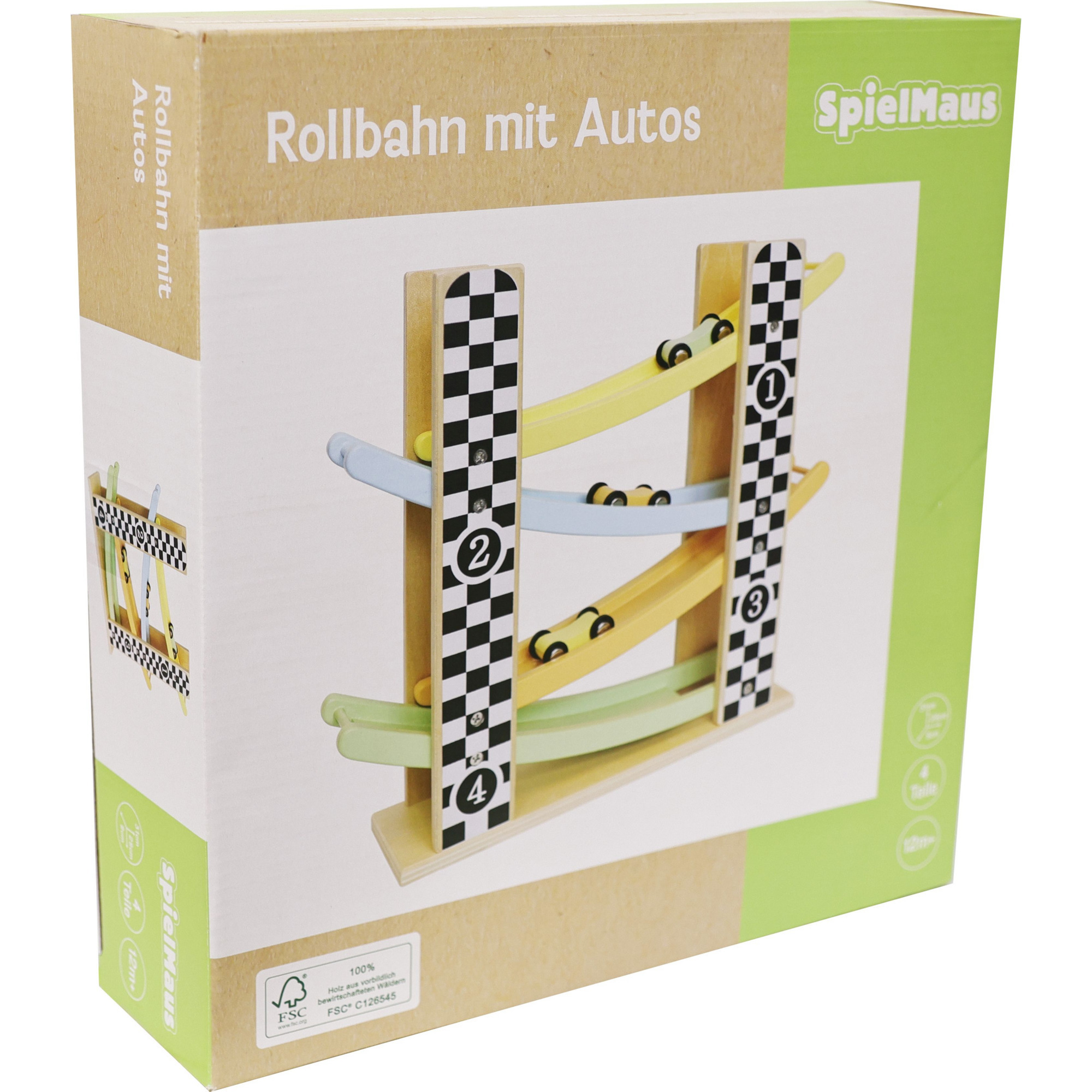 Rollbahn mit Autos, Kugelbahn