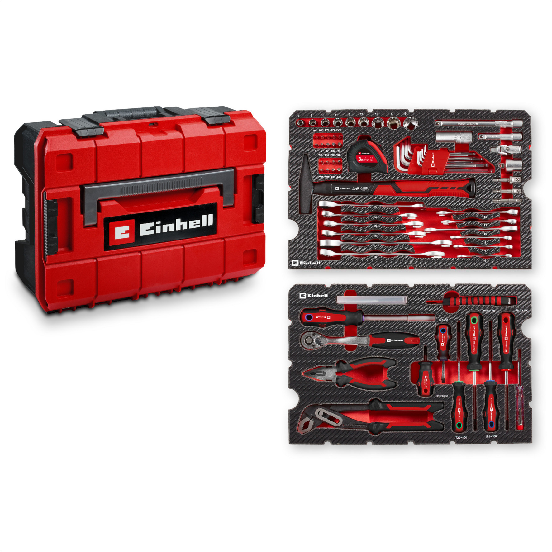 E-Case Werkzeugkoffer Universal, 80-teilig, Werkzeug-Set