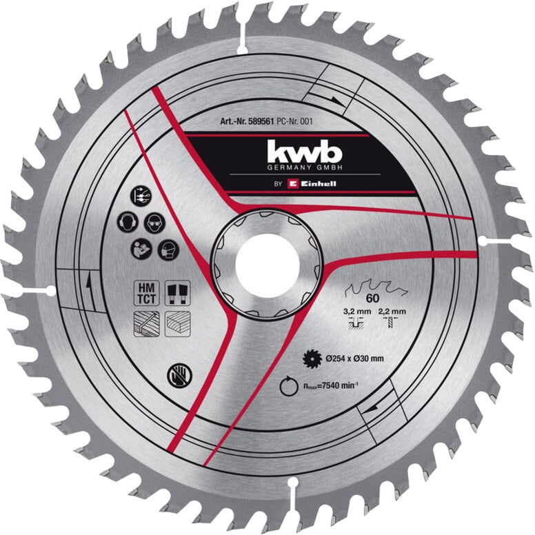Kreissägeblatt HM, Ø 250 x 30mm, 3,2mm, 48Z