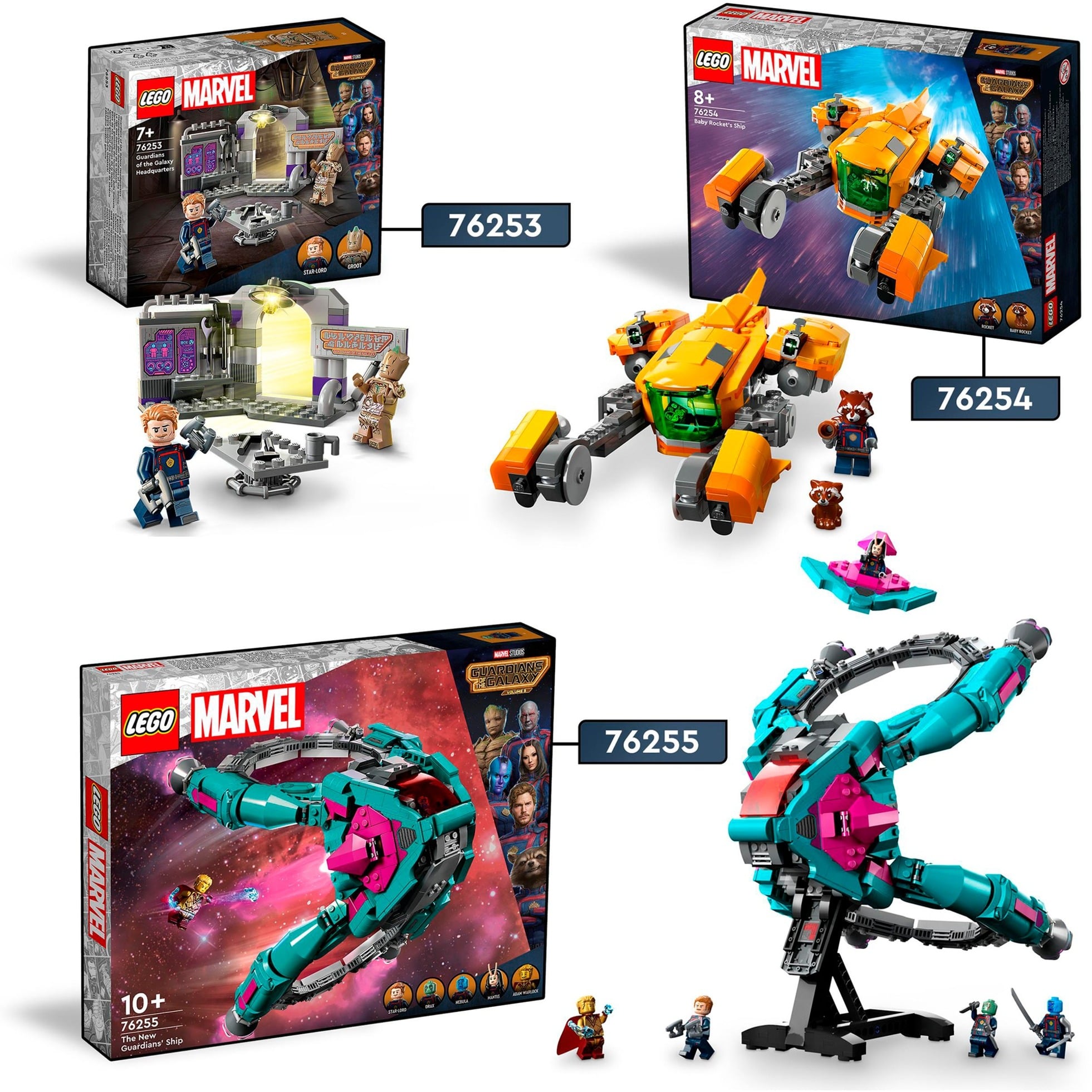 LEGO 76255 Marvel Das neue Schiff der Guardians, Konstruktionsspielzeug
