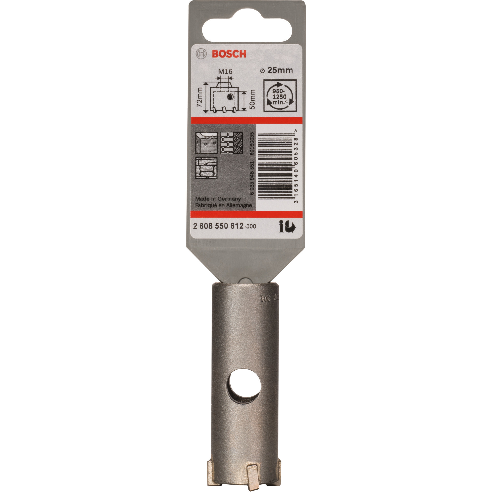 PRO SDS plus-5 Core Cutter Hohlbohrkrone, Ø 25mm, Bohrer