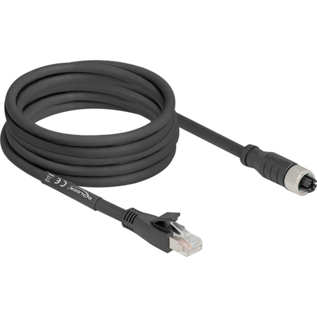 M12 Kabel X-kodiert 8 Pin Buchse > RJ-45 Stecker, Cat.5e S/FTP