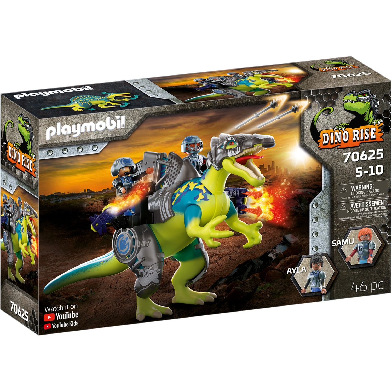 70625 Dino Rise Spinosaurus: Doppelte Verteidigungs-Power, Konstruktionsspielzeug