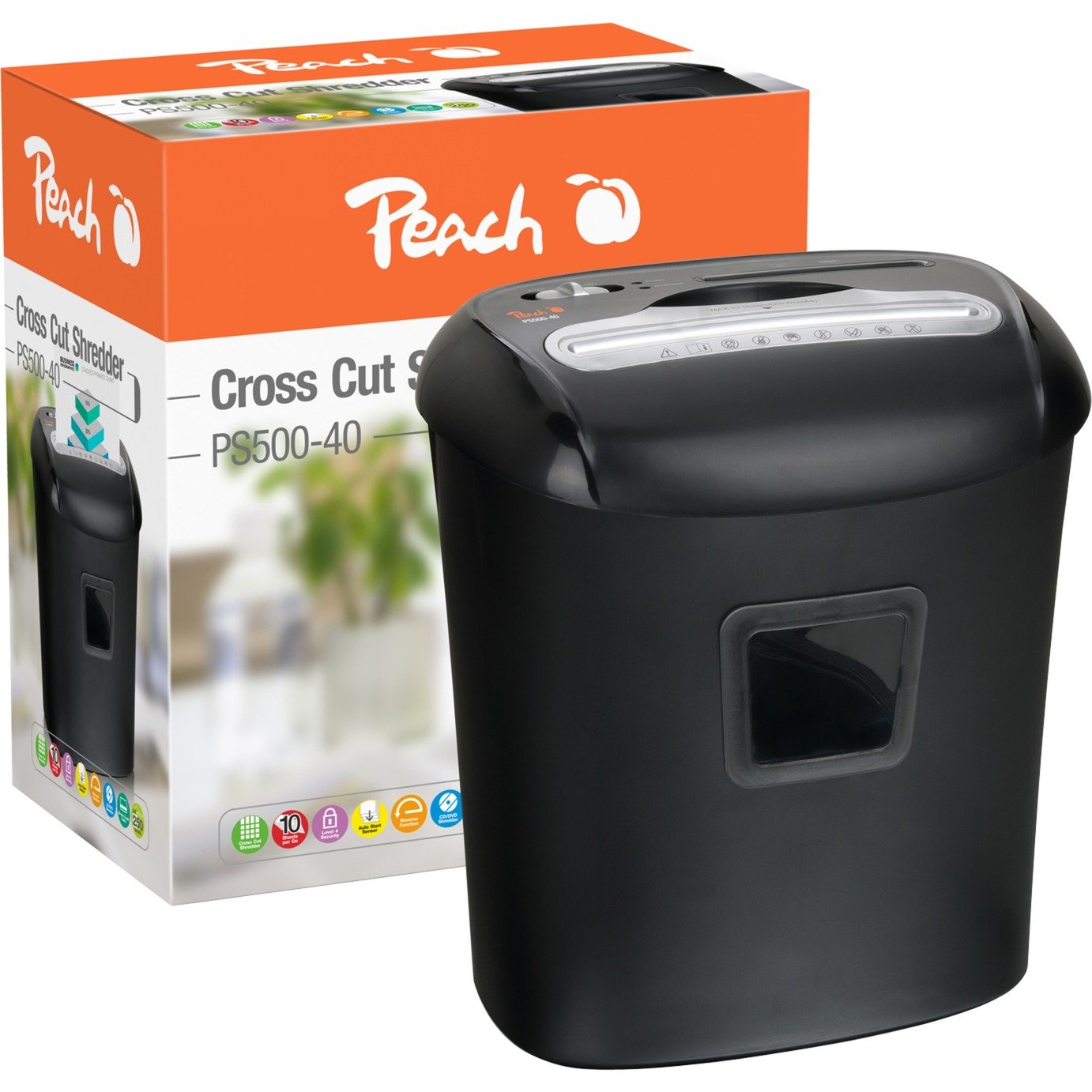 Peach Cross Cut Schredder PS500-40, Aktenvernichter | 07640162279260 Peach Cross Cut Schredder PS500-40, Aktenvernichter | 07640162279260