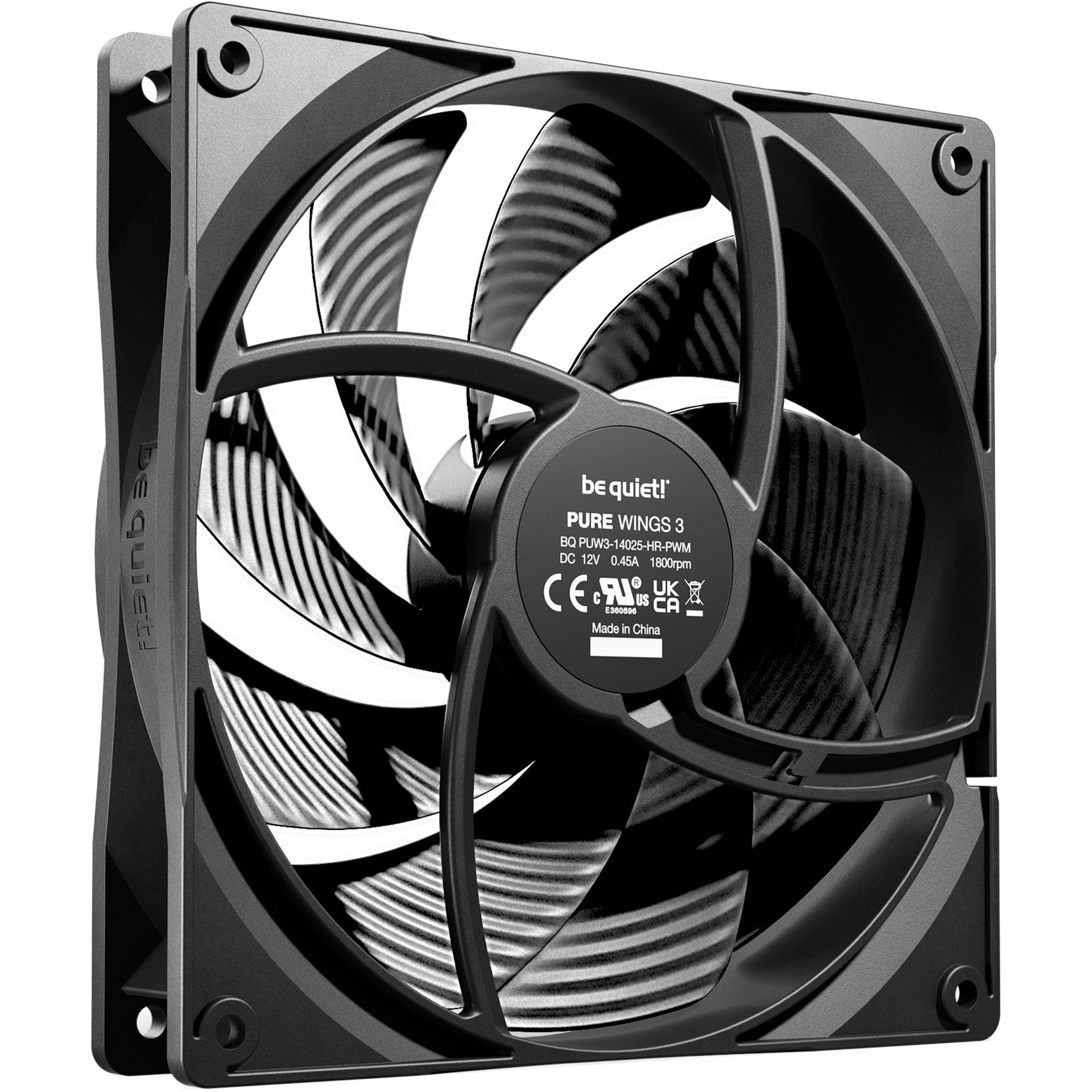 be quiet! Pure Wings 3 140mm PWM high-speed (Blanc) - Ventilateur boîtier be quiet! Pure Wings 3 140mm PWM high-speed (Blanc) - Ventilateur boîtier