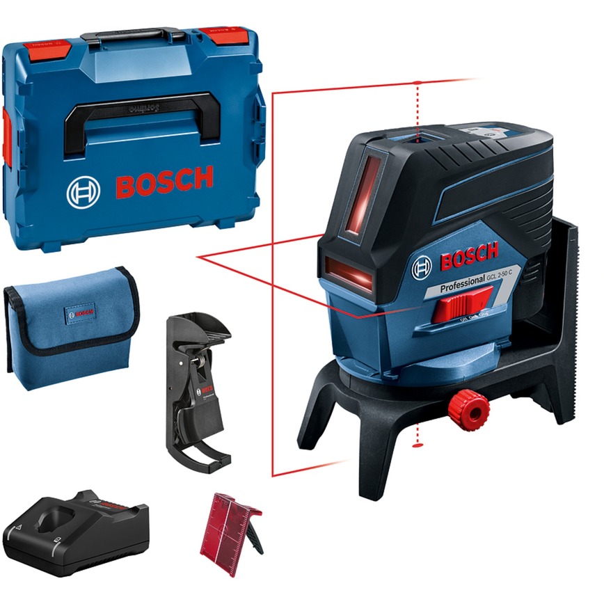 Bosch Kombilaser GCL 2-50 C Professional + RM2 + BM3, Kreuzlinienlaser | 03165140865609 Bosch Kombilaser GCL 2-50 C Professional + RM2 + BM3, Kreuzlinienlaser | 03165140865609
