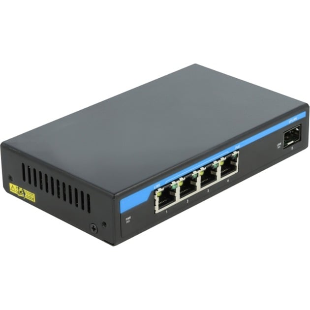 Delock Giga Ethernet Switch 4P PoE+1SFP | 04043619877652 Delock Giga Ethernet Switch 4P PoE+1SFP | 04043619877652