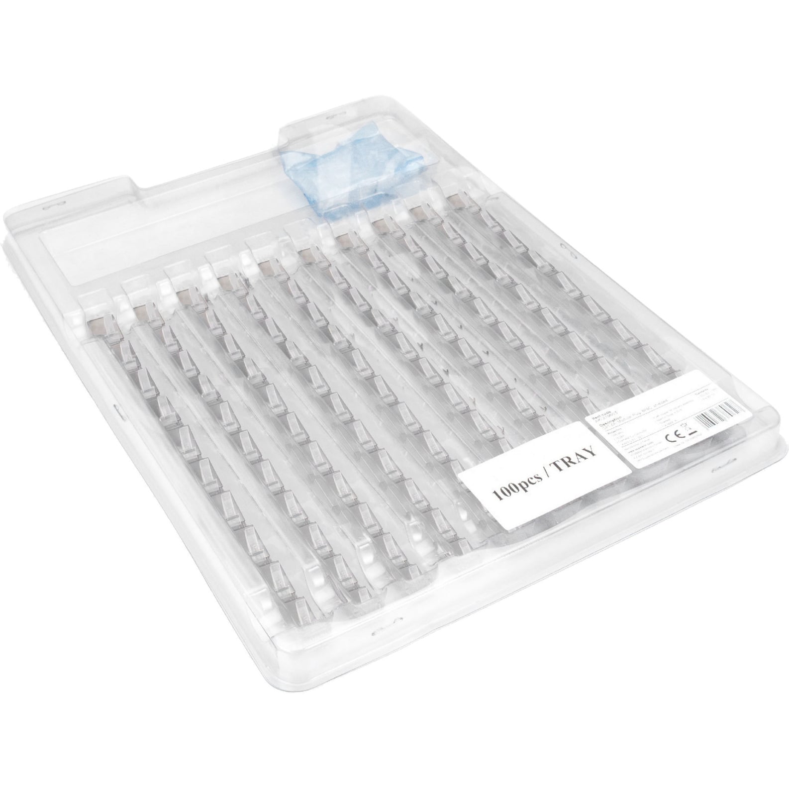 CAT.6 Modularstecker für Rundkabel, geschirmt, 100 Stück