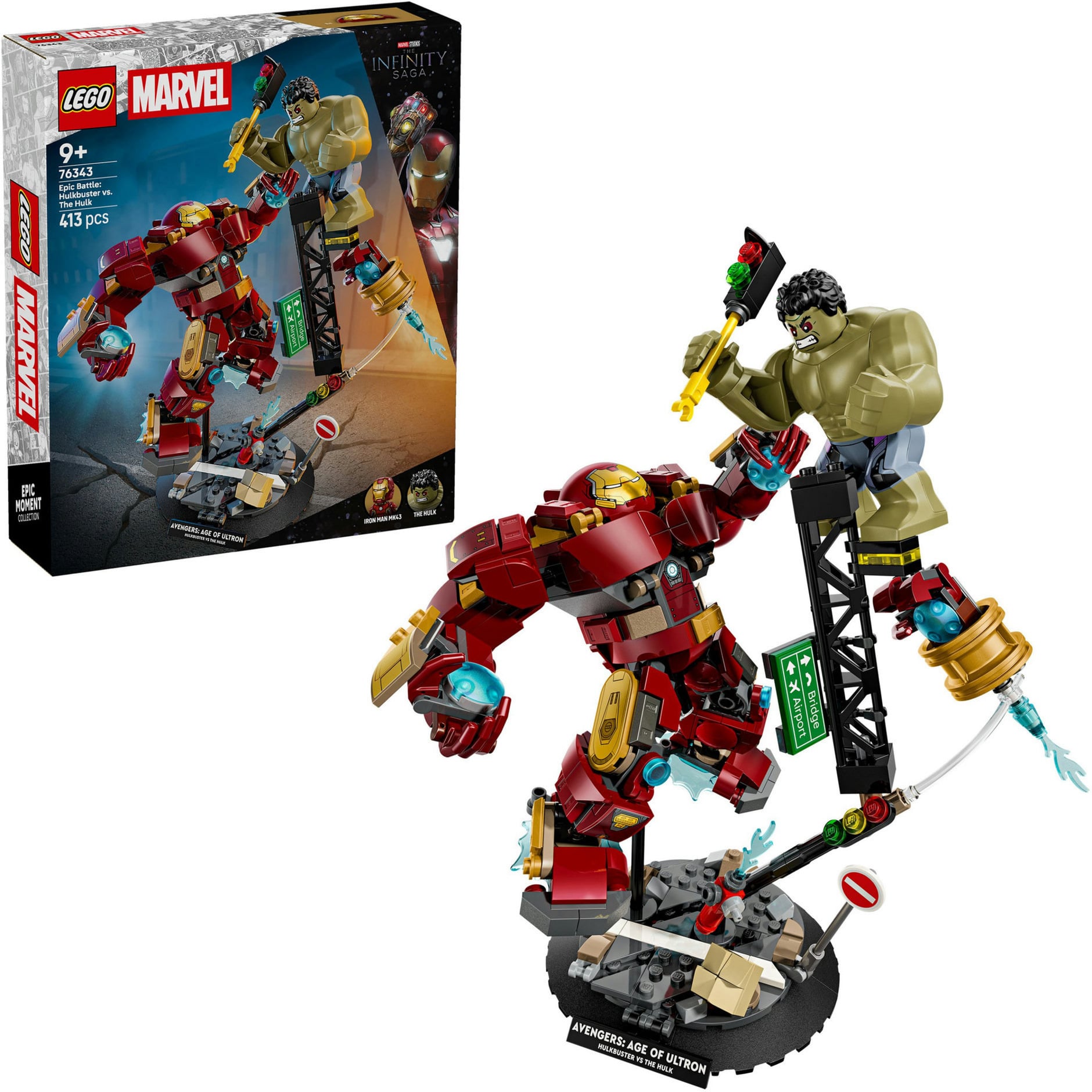 76343 Marvel Super Heroes Duell der Giganten: Hulkbuster vs. Hulk, Konstruktionsspielzeug