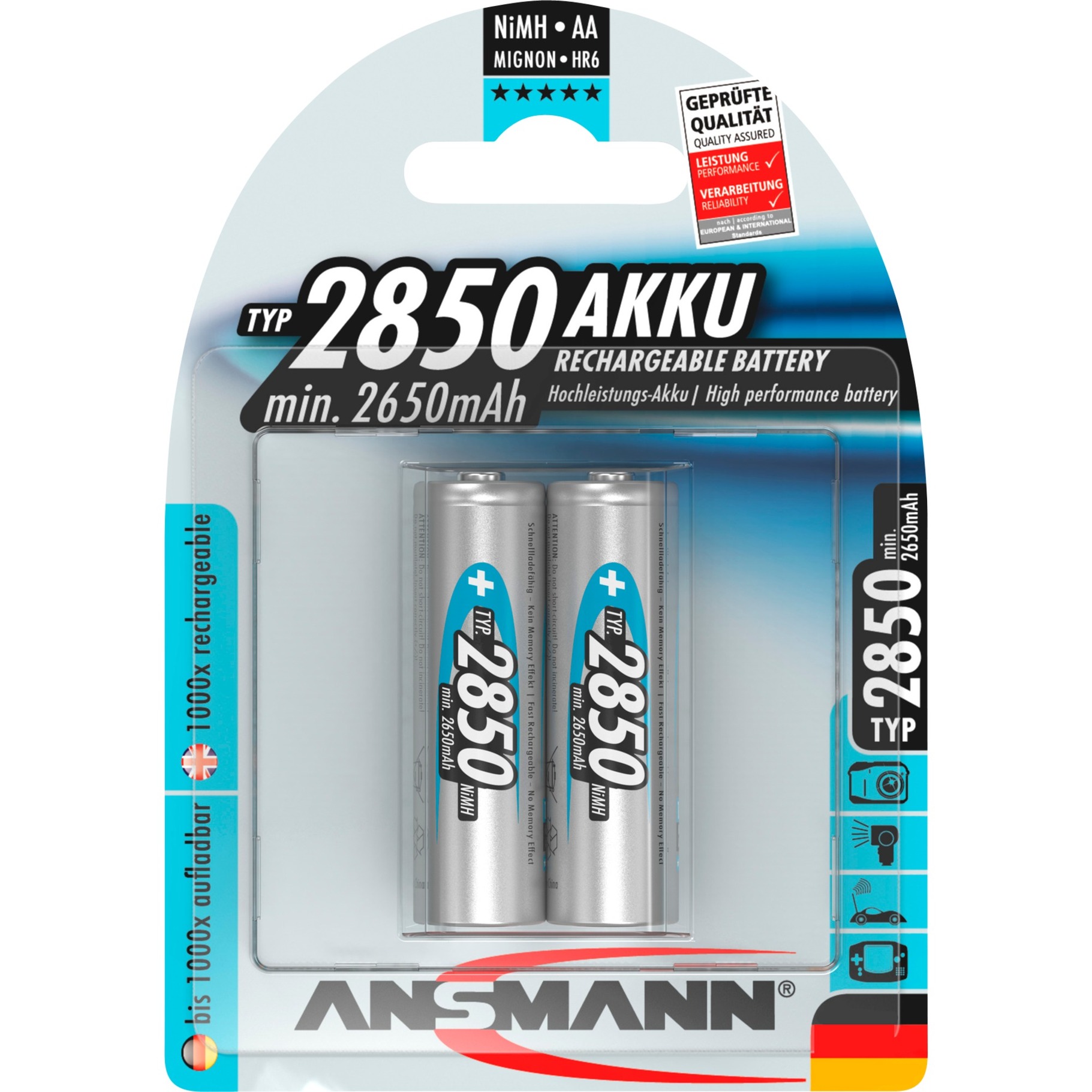 Ansmann 2850mAh, Akku | 04013674352029 Ansmann 2850mAh, Akku | 04013674352029
