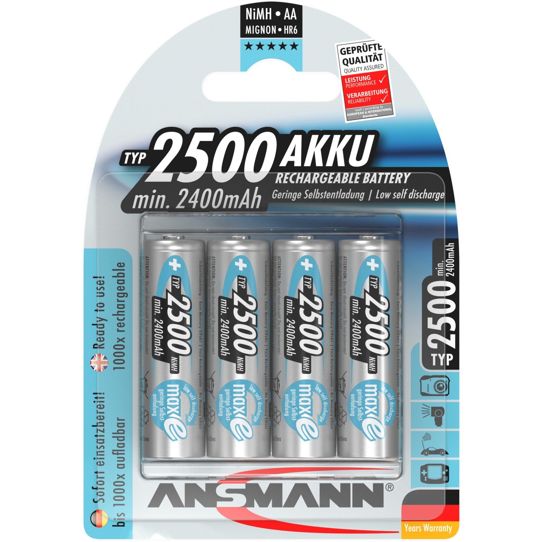 Ansmann maxE 2500mAh NiMh, Akku | 04013674354429
