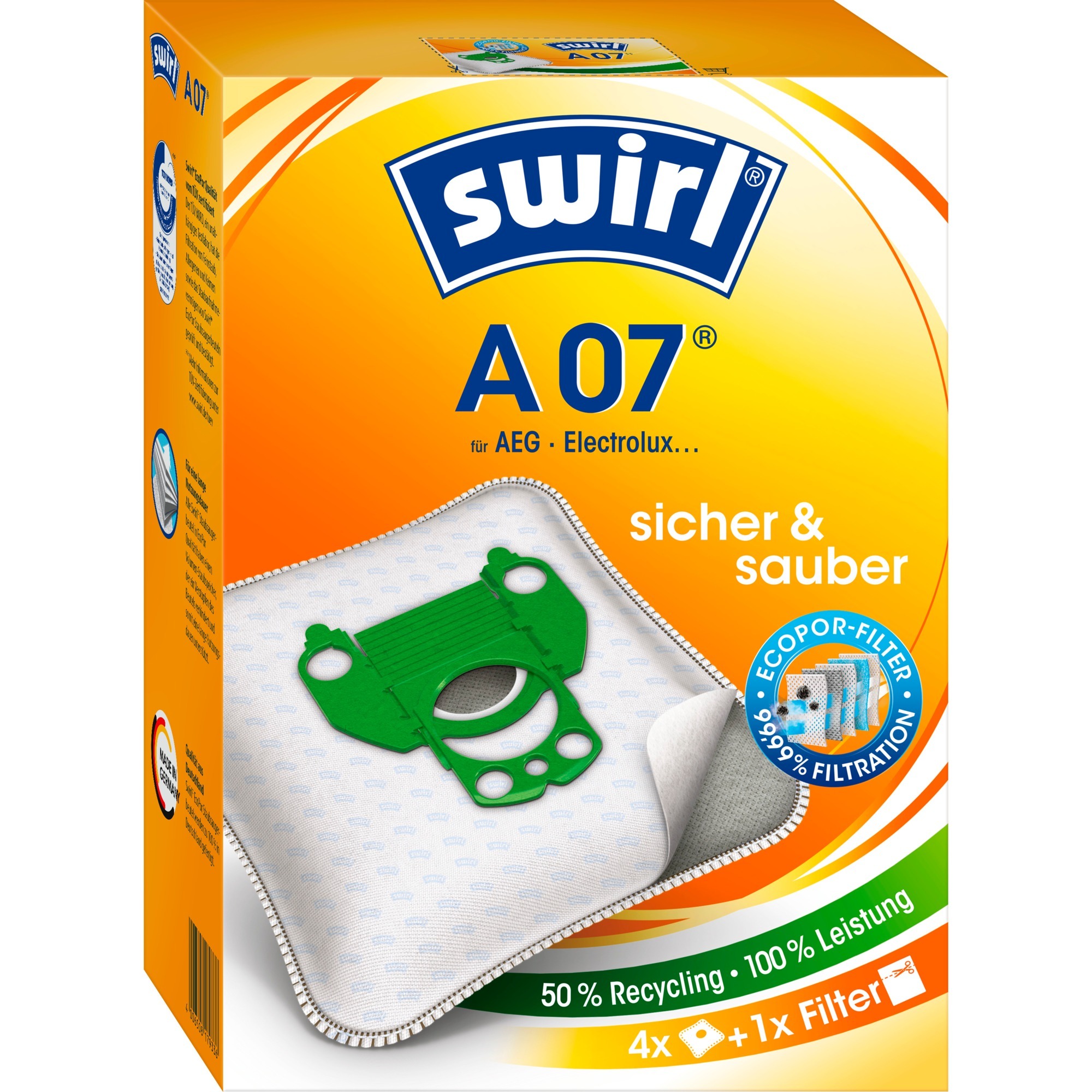 Swirl Staubsaugerbeutel A07 EcoPor | 04006508179336