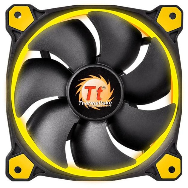 Thermaltake Riing 12 LED Yellow 120x120x25, Gehäuselüfter | 04717964402356 Thermaltake Riing 12 LED Yellow 120x120x25, Gehäuselüfter | 04717964402356