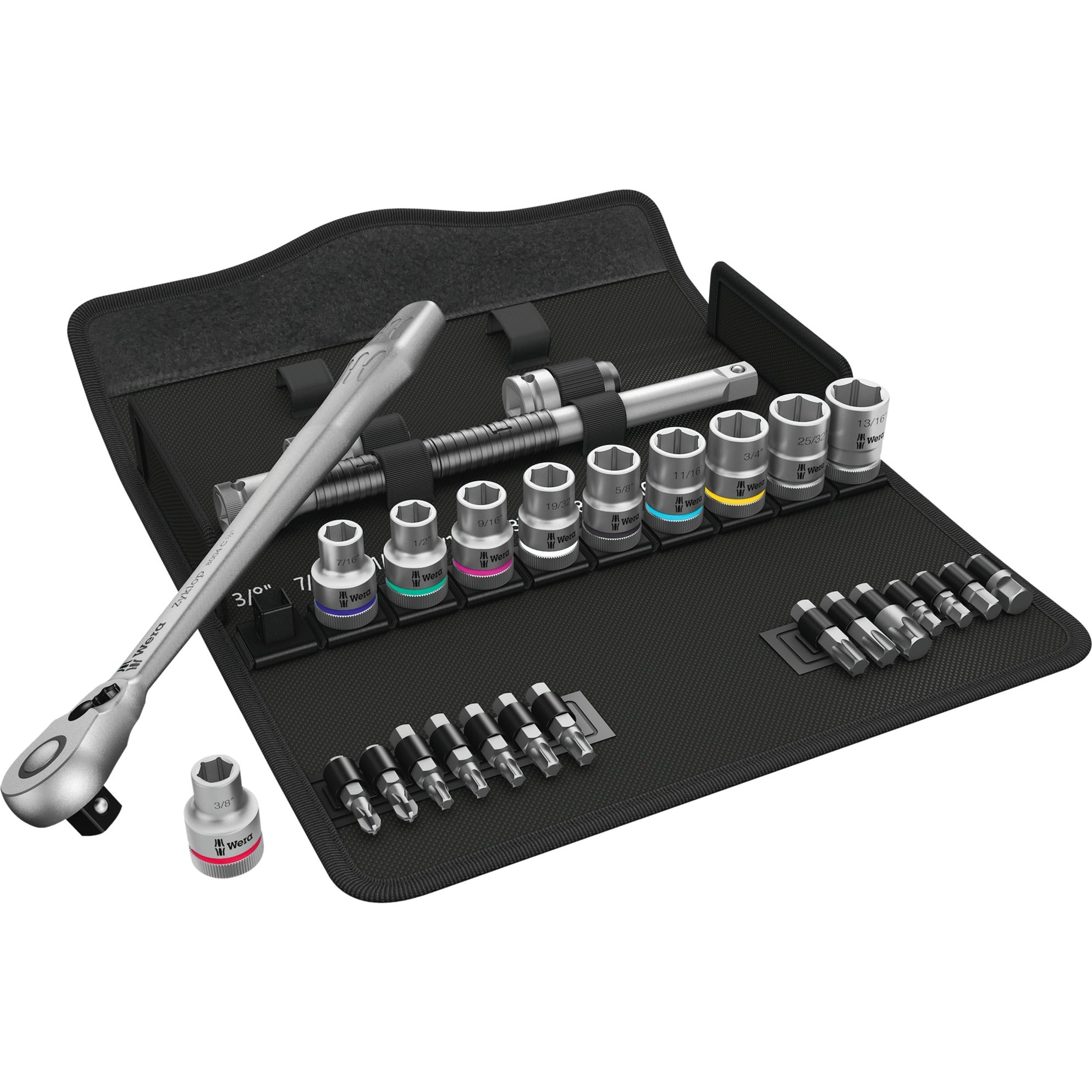 8100 SC 11 Zyklop Metal-Knarrensatz, zöllig, 1/2", Werkzeug-Set