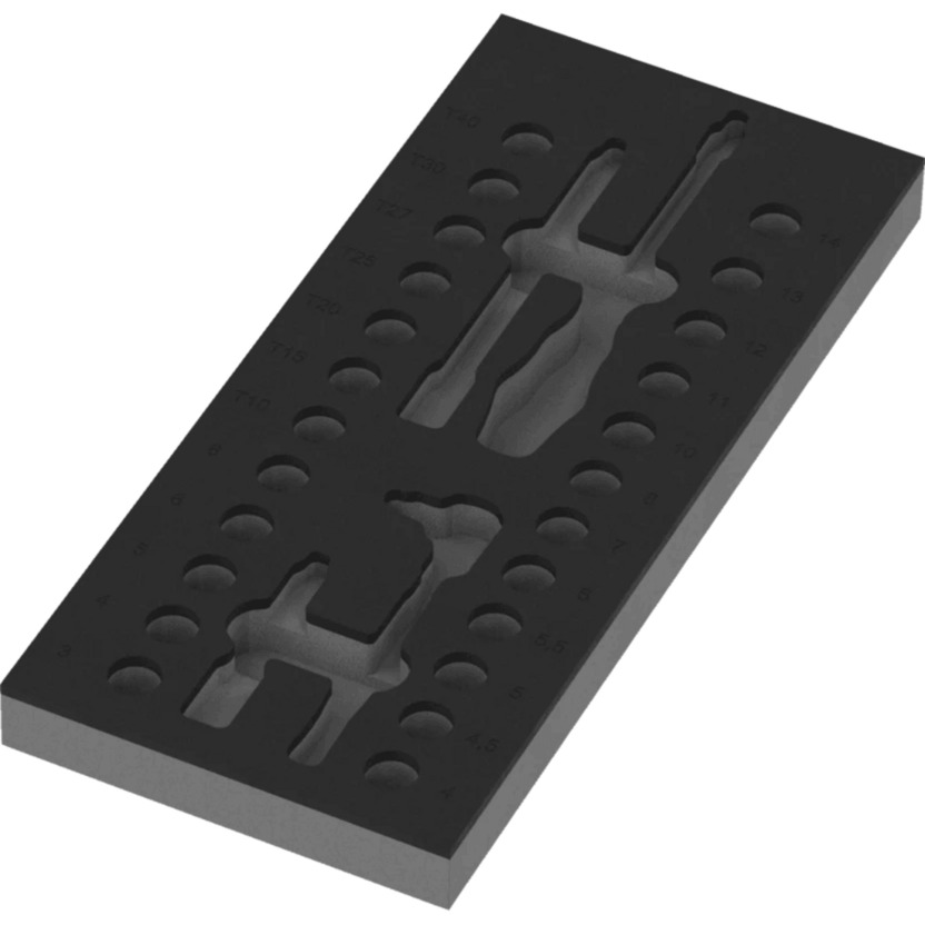 9827 Schaumstoffeinlage für 8007 A VDE Zyklop Set 1, leer