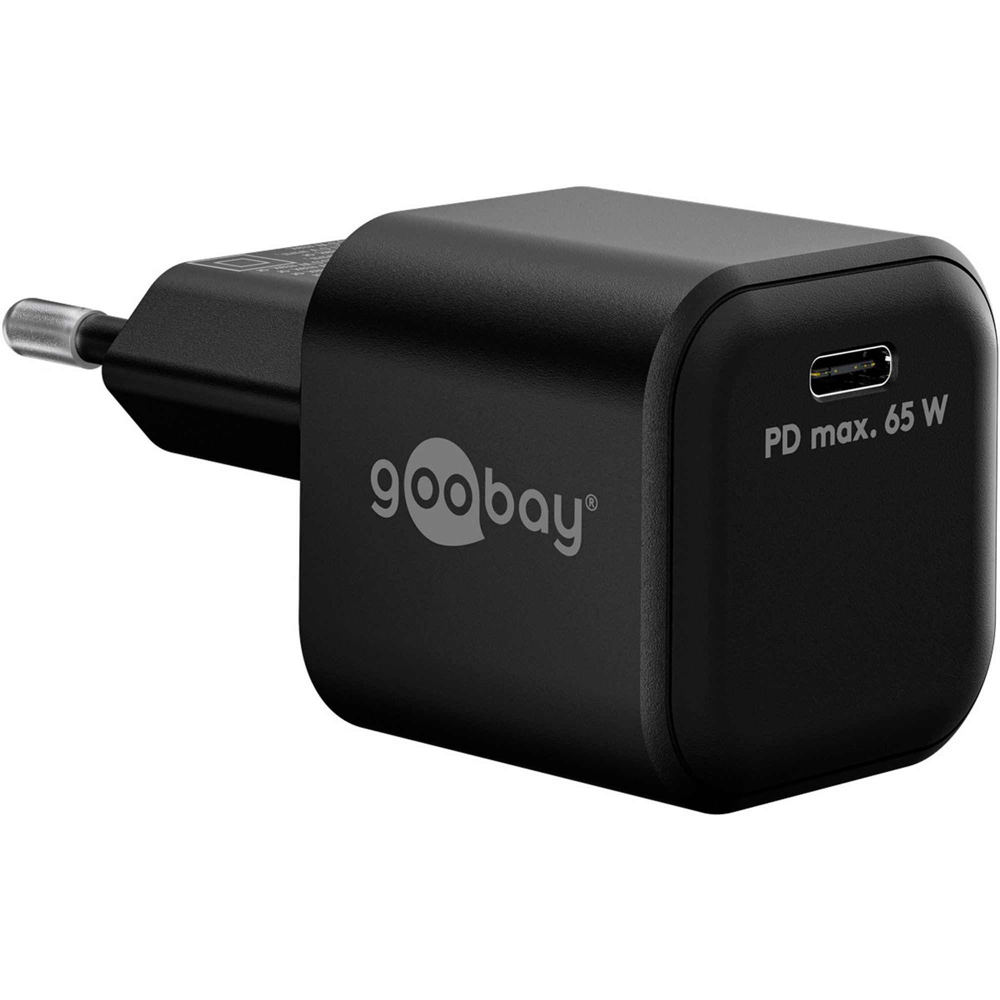 Goobay USB-C Schnellladegerät Nano, PD, GaN, 65 Watt | 04040849653698 Goobay USB-C Schnellladegerät Nano, PD, GaN, 65 Watt | 04040849653698