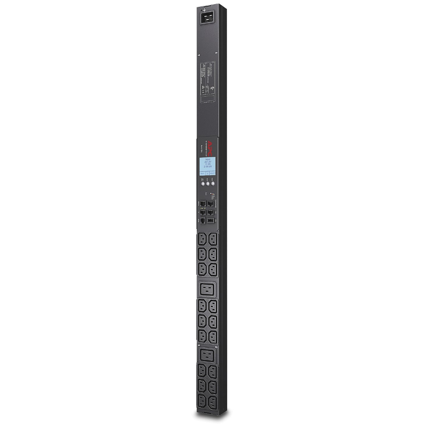 Metered Rack PDU 2G, AP8858 mit Messfunktion, Null HE, 18x C13, 2x C19, Steckdosenleiste