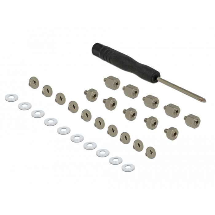 Delock Befestigungsset für M.2 SSD / Modul, 31-teilig, Schrauben-Set | 04043619182886 Delock Befestigungsset für M.2 SSD / Modul, 31-teilig, Schrauben-Set | 04043619182886