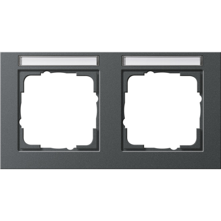 Abdeckrahmen 2-fach waagerecht bruchsicher, Abdeckung